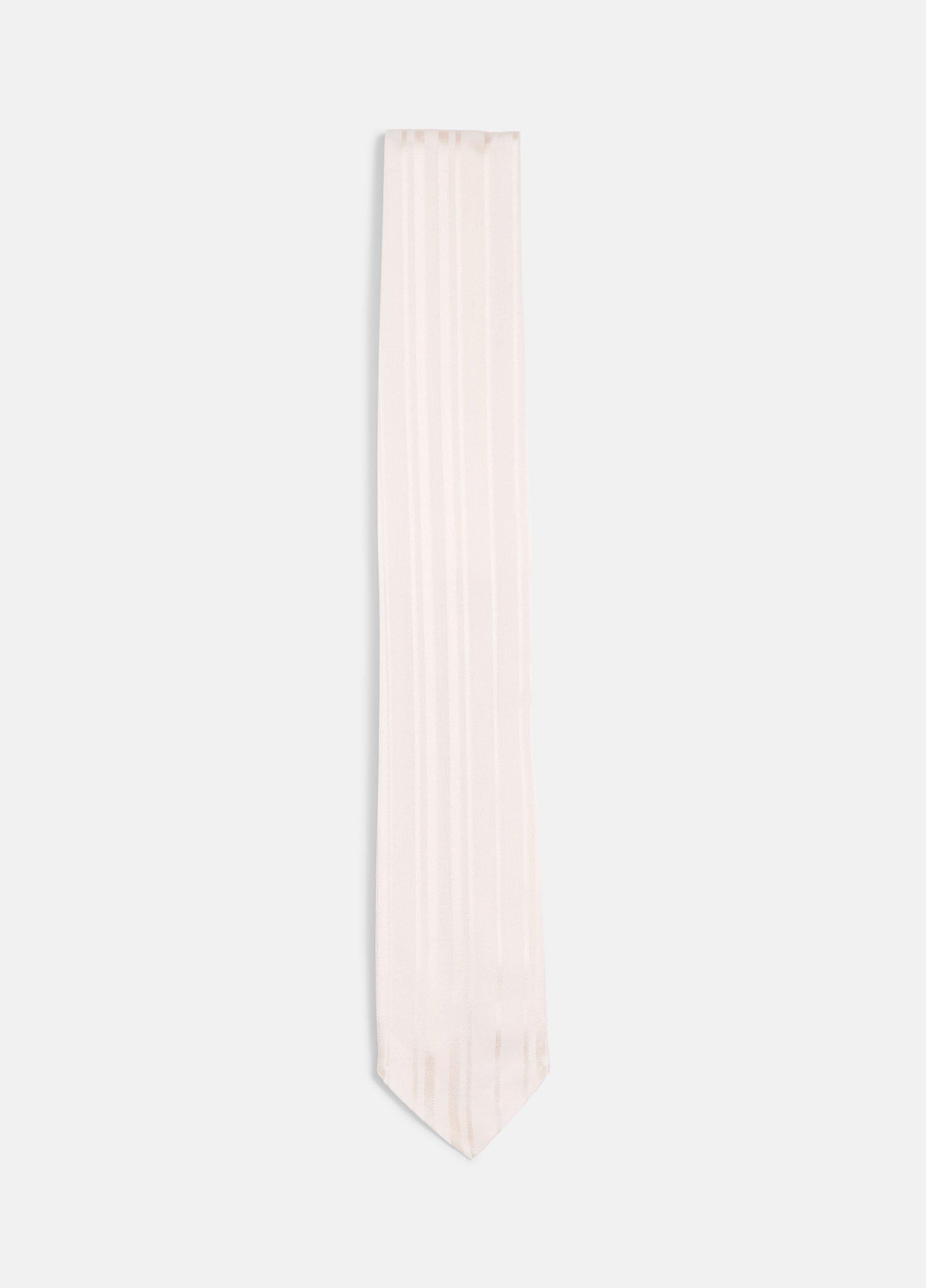 Women's Sheer-Stripe Tie, Crème Vince