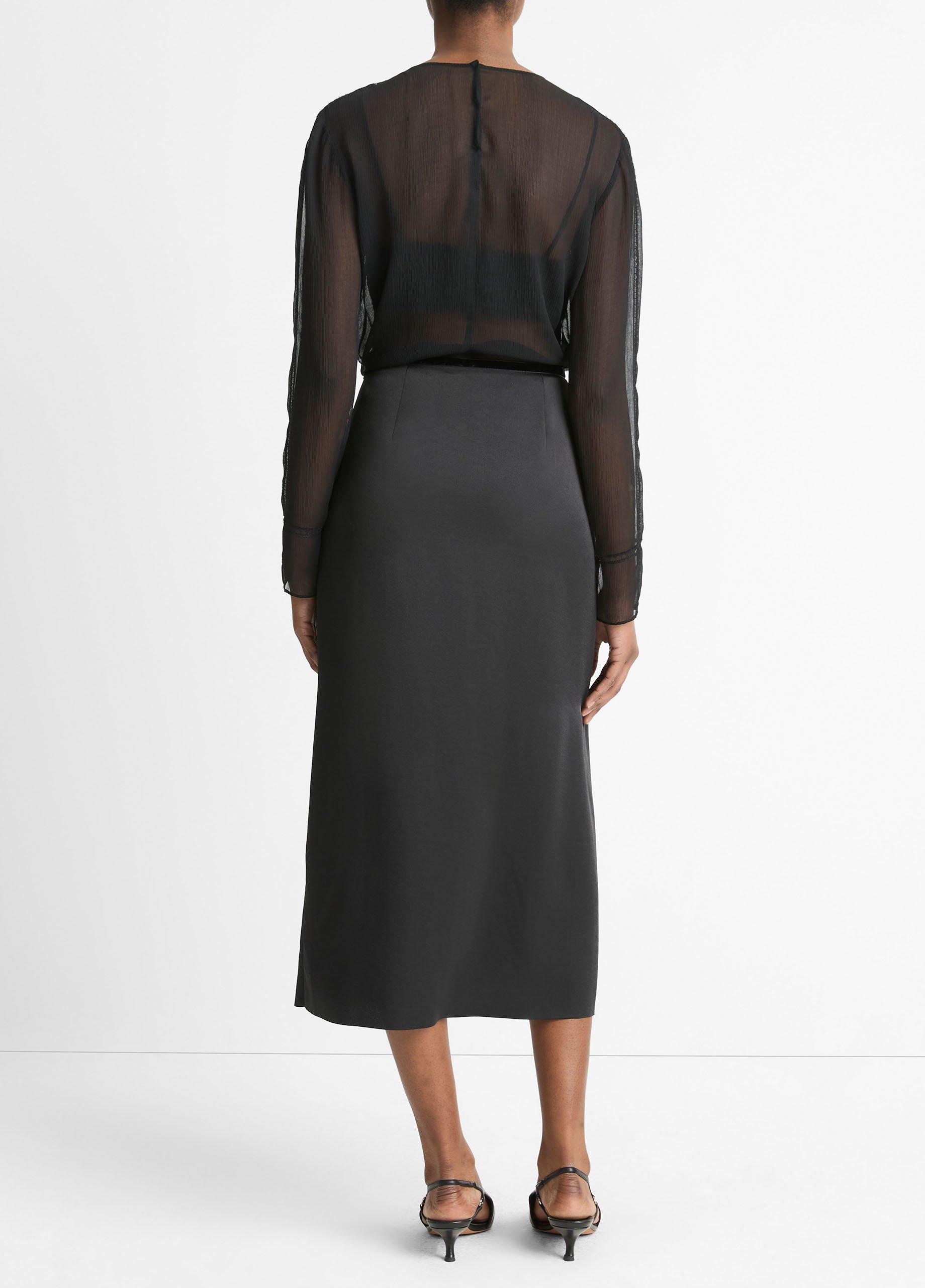 Thumbnail of Velvet-Trim Side-Slit Skirt