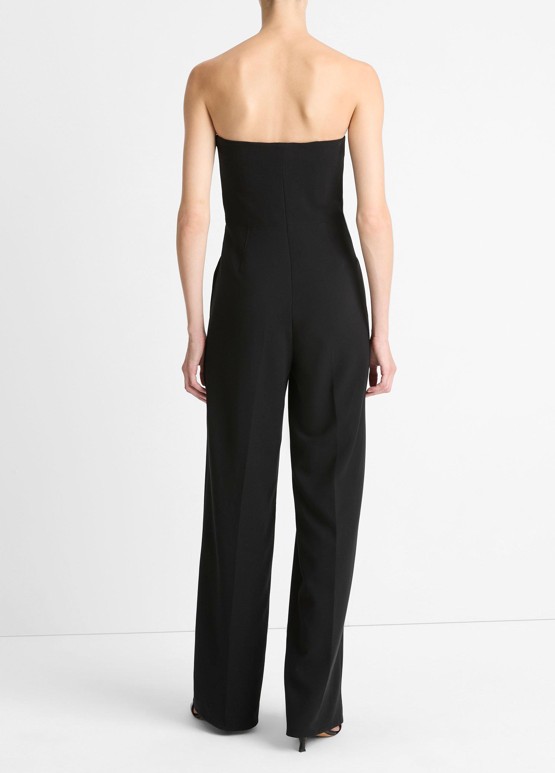 Crepe Strapless Jumpsuit in Dresses & Skirts | Vince