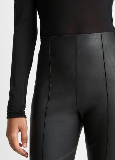 Stretch-Leather Crop Flare Pant in Trousers | Vince Stretch-Leather Crop Flare Pant in Trousers | Vince