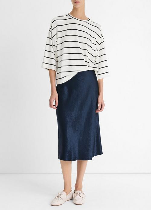 Striped Wide-Sleeve T-Shirt