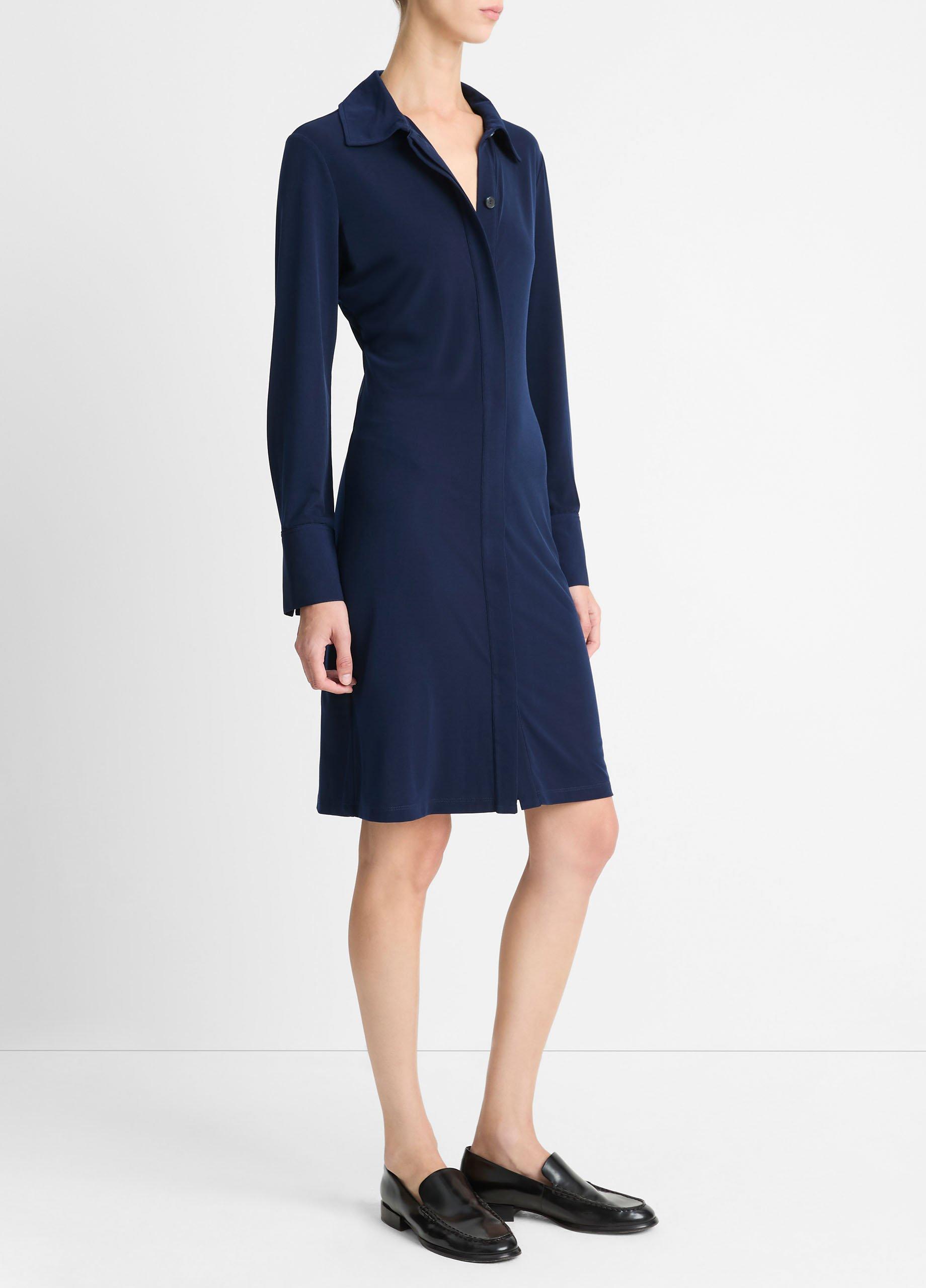 Long-Sleeve Polo Dress in Dresses & Skirts | Vince