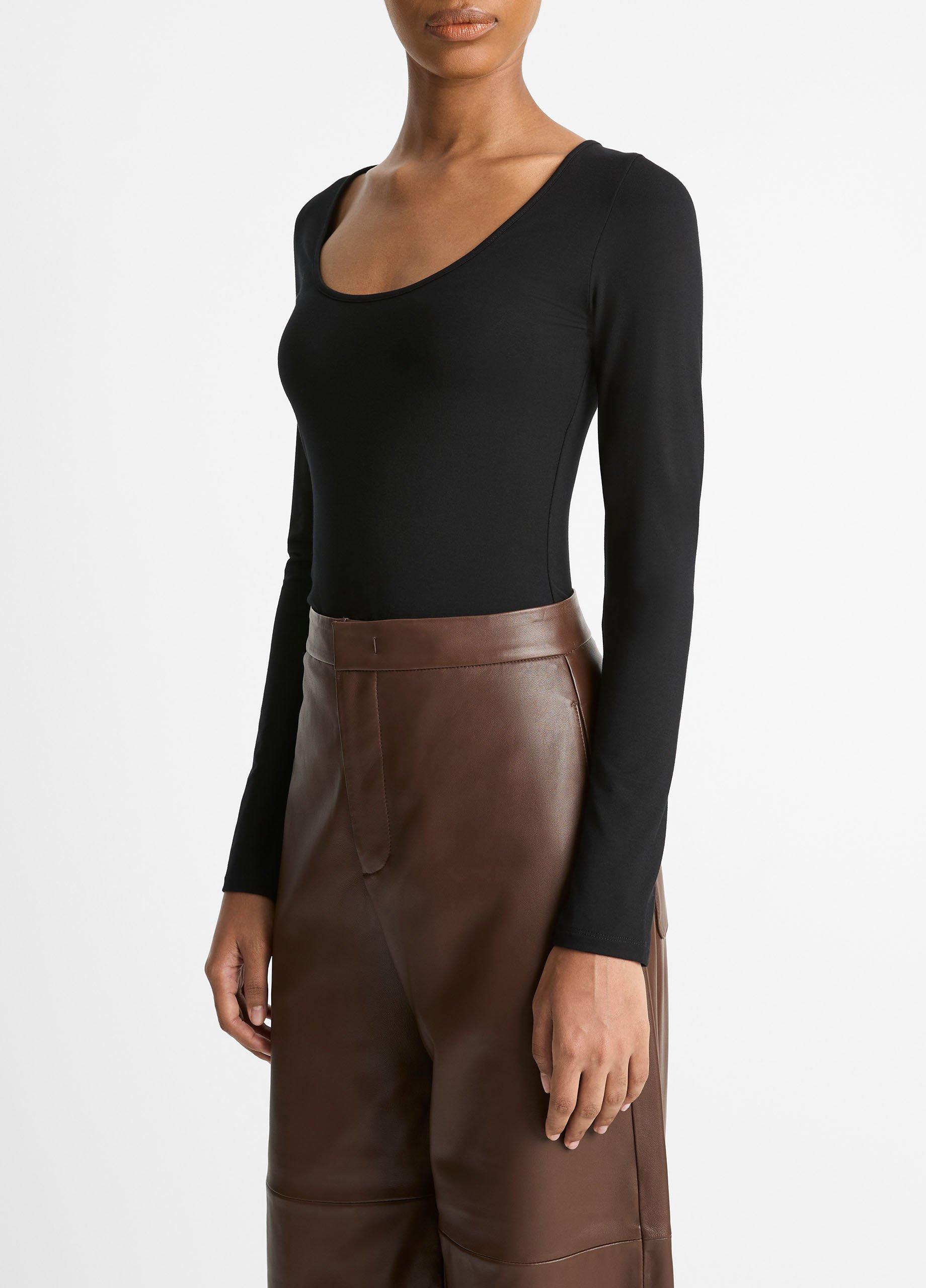 Long-Sleeve Scoop Neck T-Shirt in Shirts & Tees | Vince