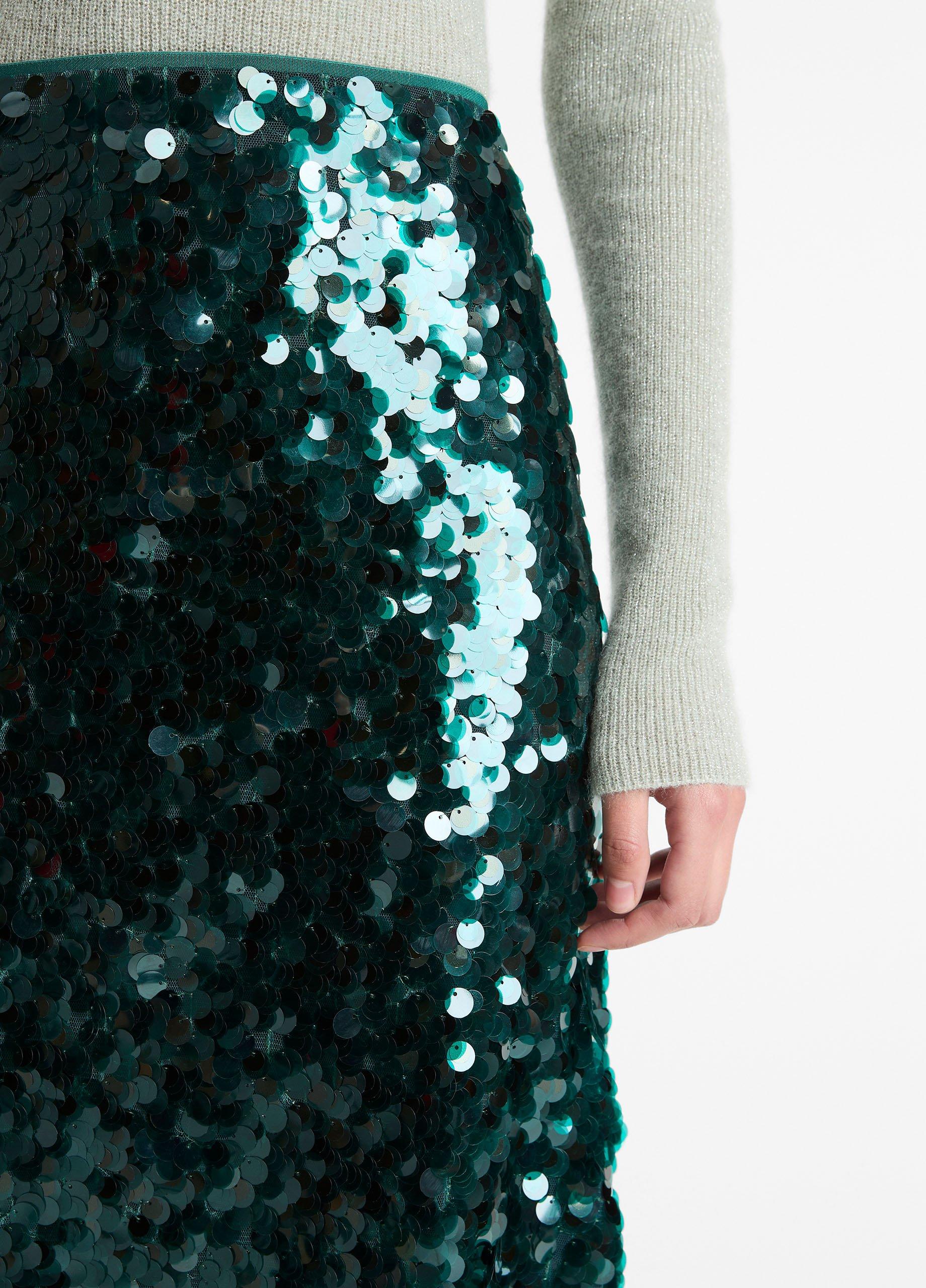 Paillette Bias Skirt image number 3