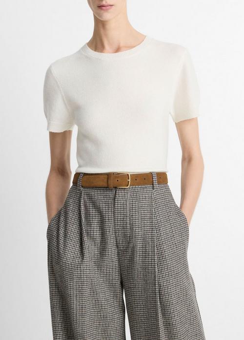 Wool & Cashmere-Blend Short-Sleeve Sweater