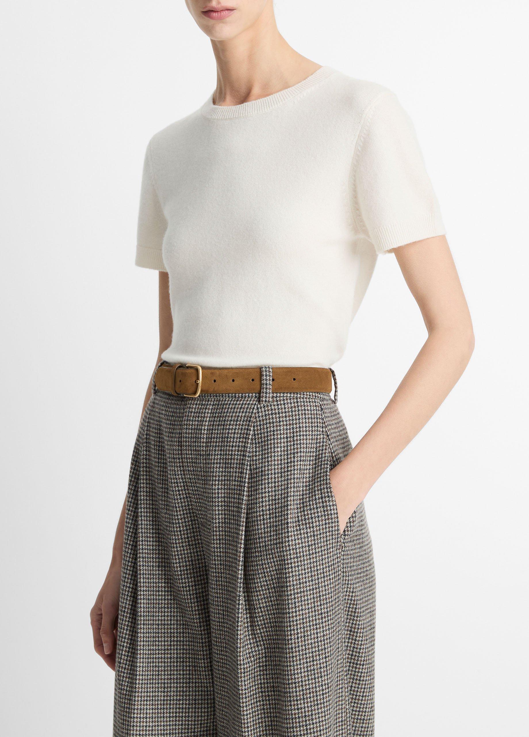 Wool & Cashmere-Blend Short-Sleeve Sweater image number 1