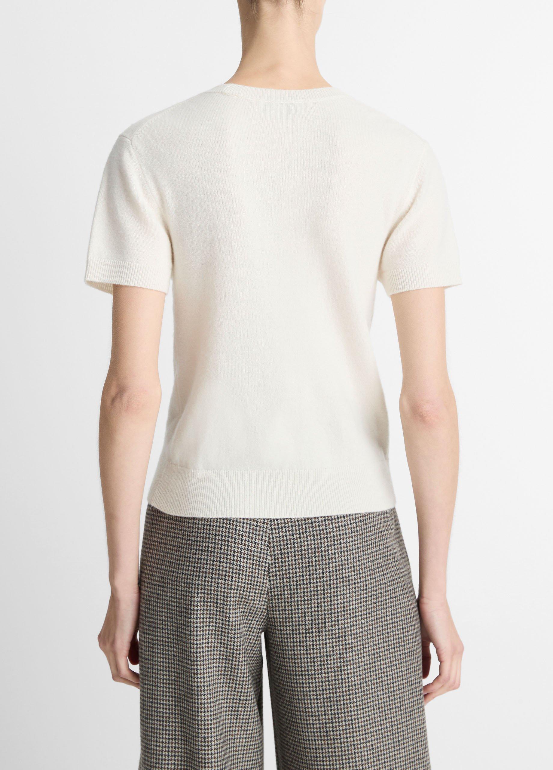 Wool & Cashmere-Blend Short-Sleeve Sweater image number 2