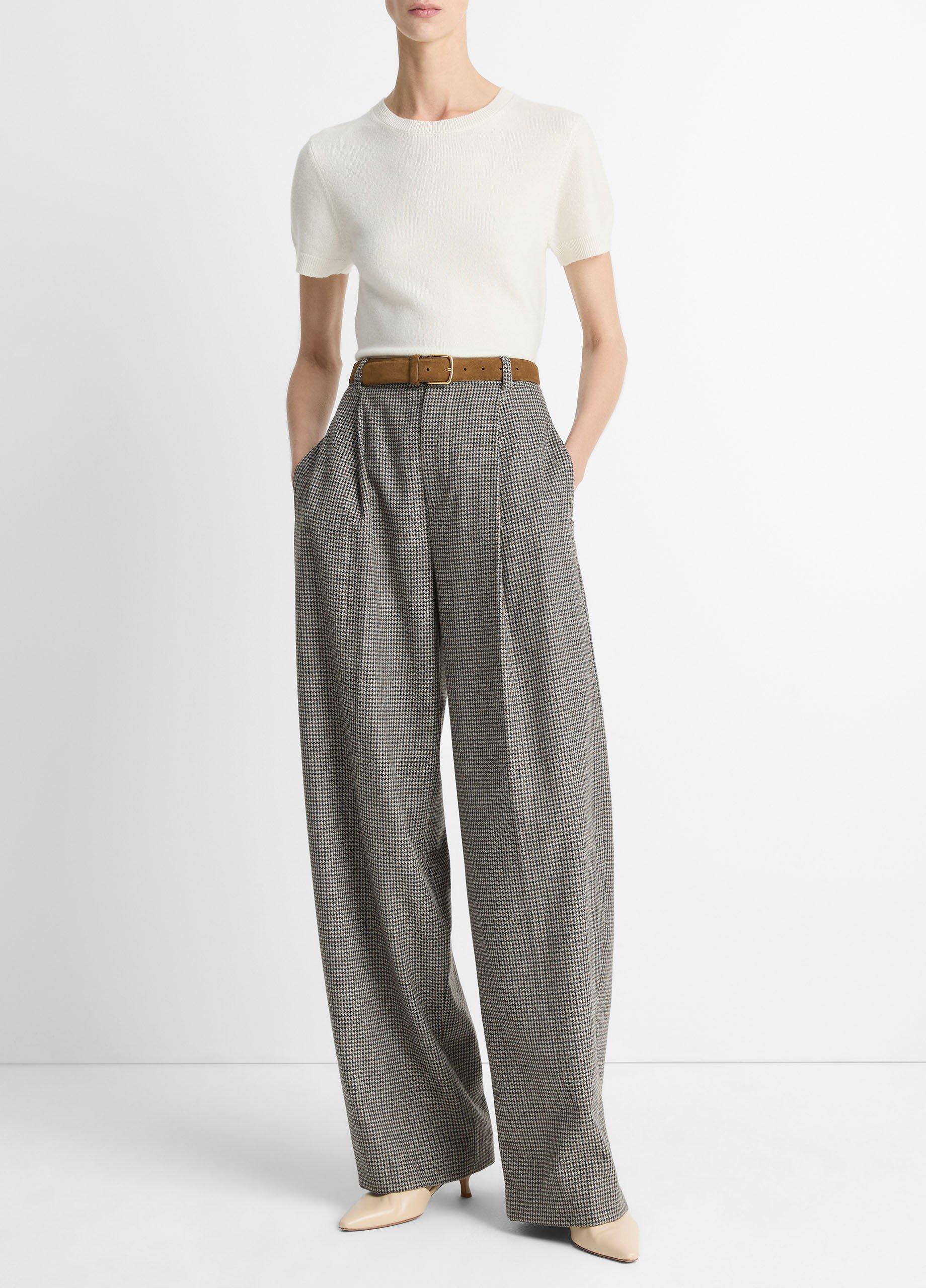 Wool & Cashmere-Blend Short-Sleeve Sweater image number 3