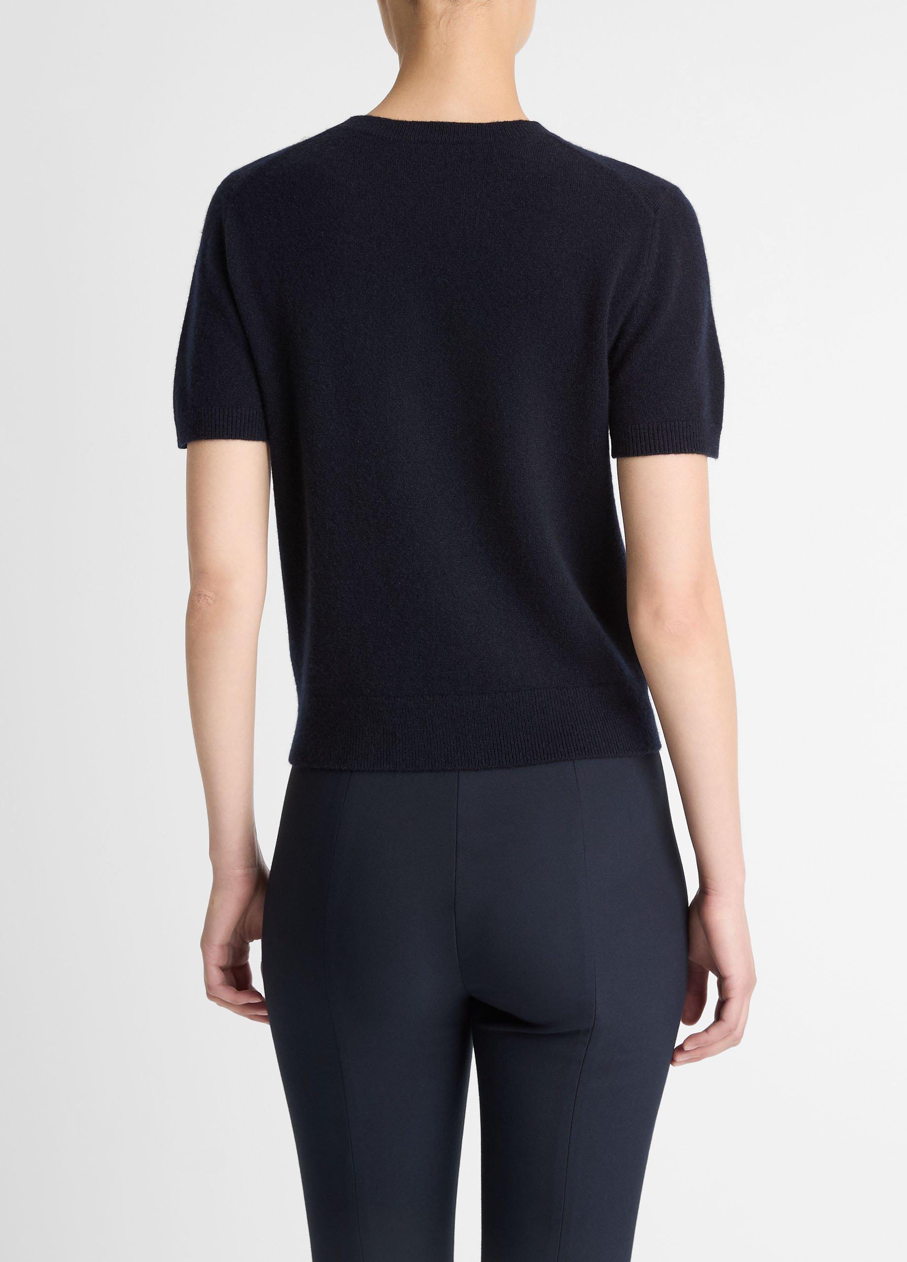 Wool & Cashmere-Blend Short-Sleeve Sweater image number 2