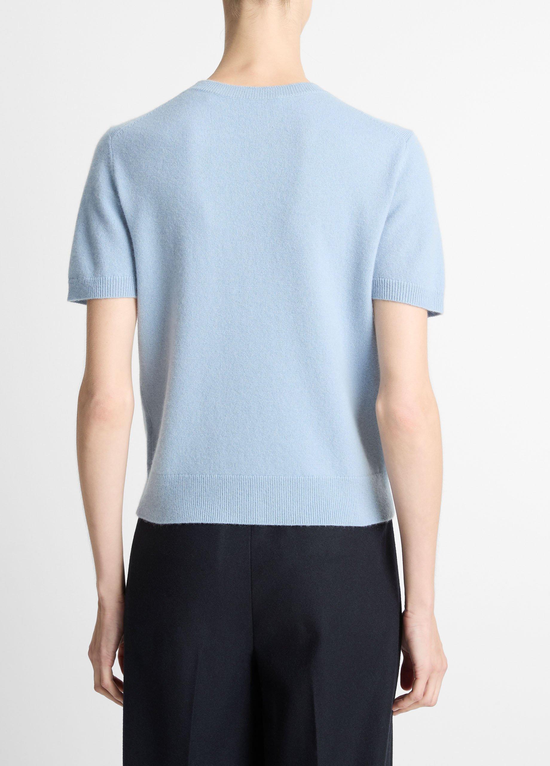 Wool & Cashmere-Blend Short-Sleeve Sweater image number 2