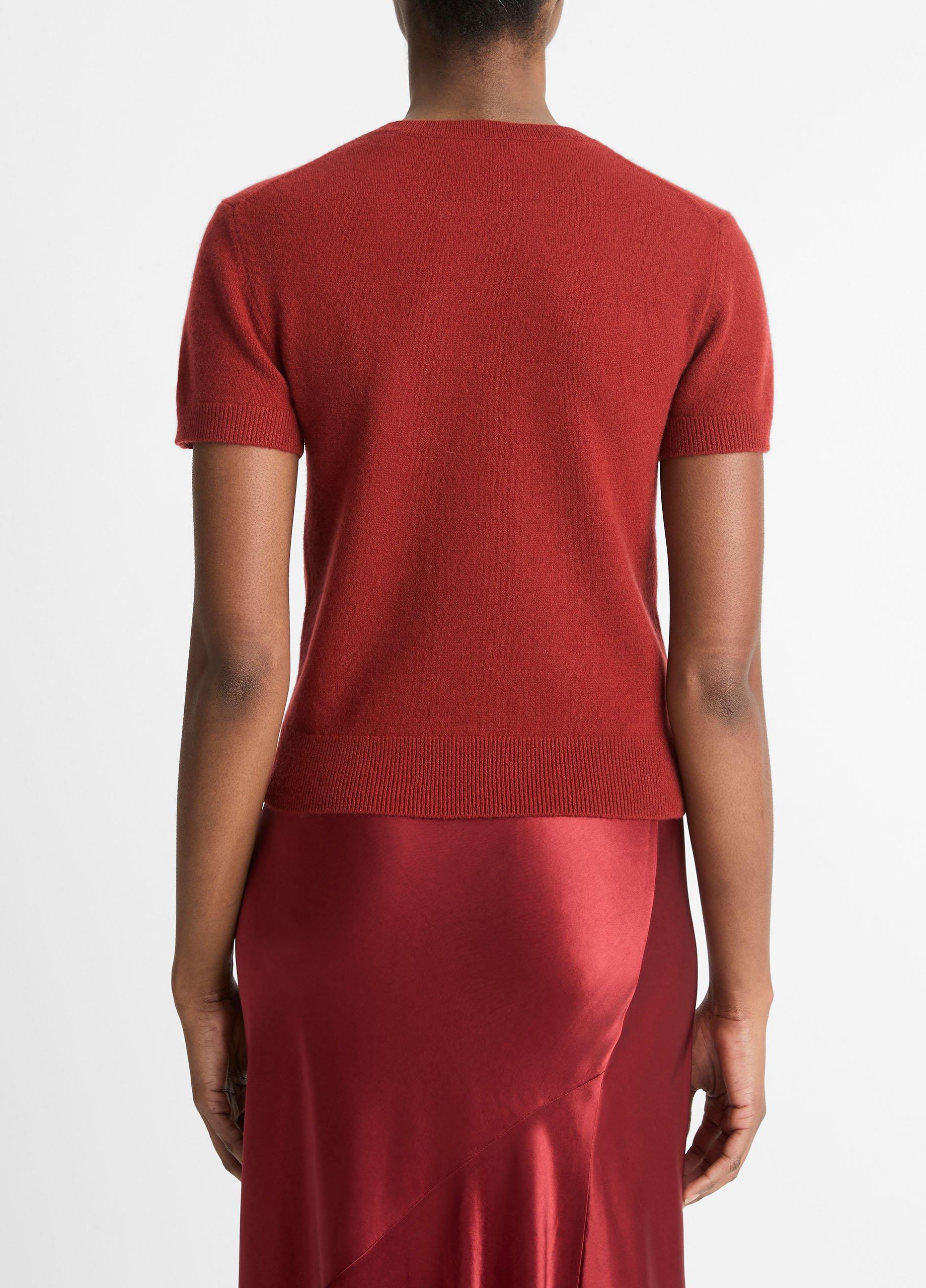 ニット・セーター Vince Short-sleeved sweater Wool & Cashmere-Blend Short-Sleeve Sweater in Sweaters | Vince