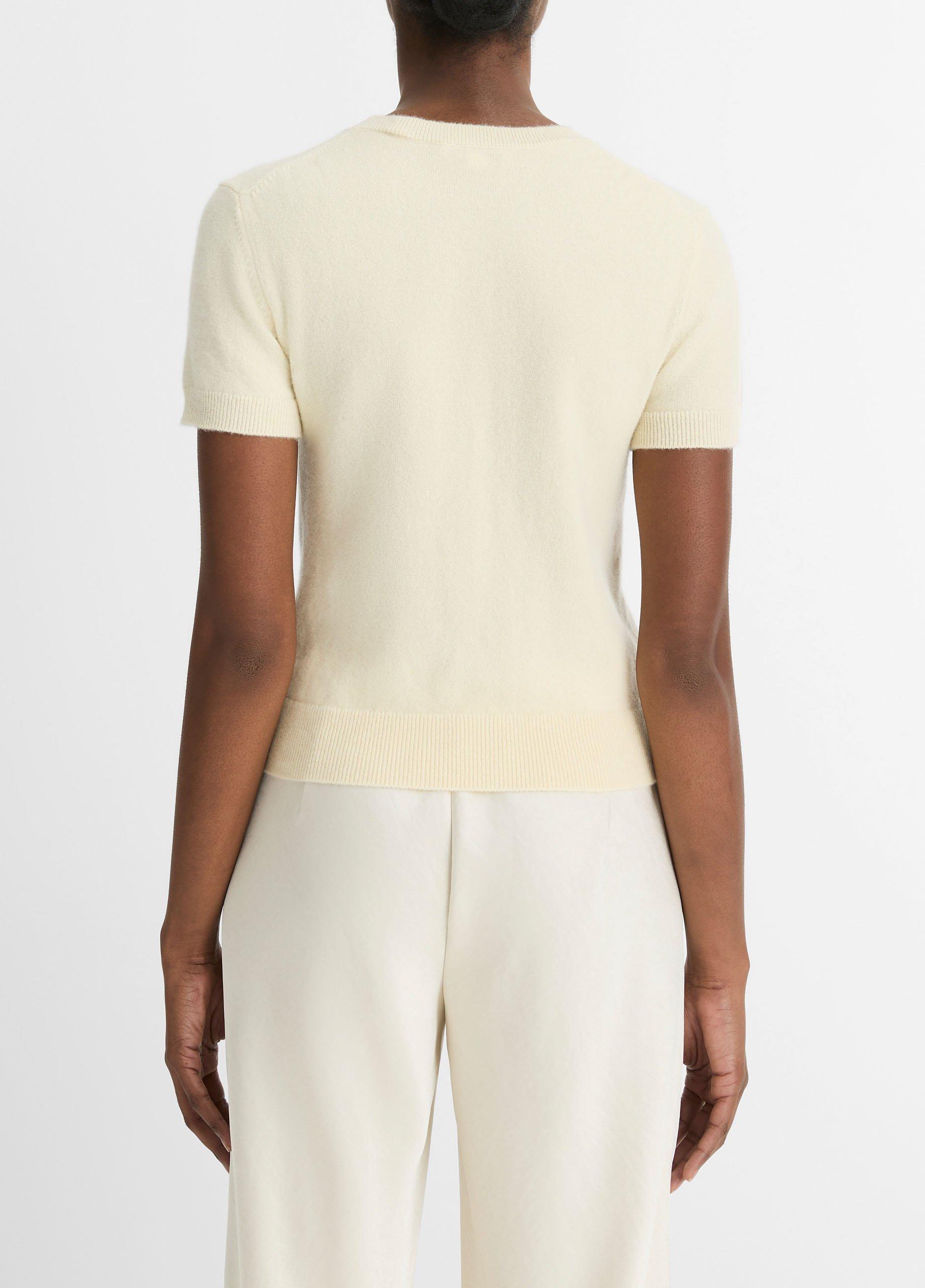 ニット・セーター Vince Short-sleeved sweater Wool & Cashmere-Blend Short-Sleeve Sweater in Sweaters | Vince
