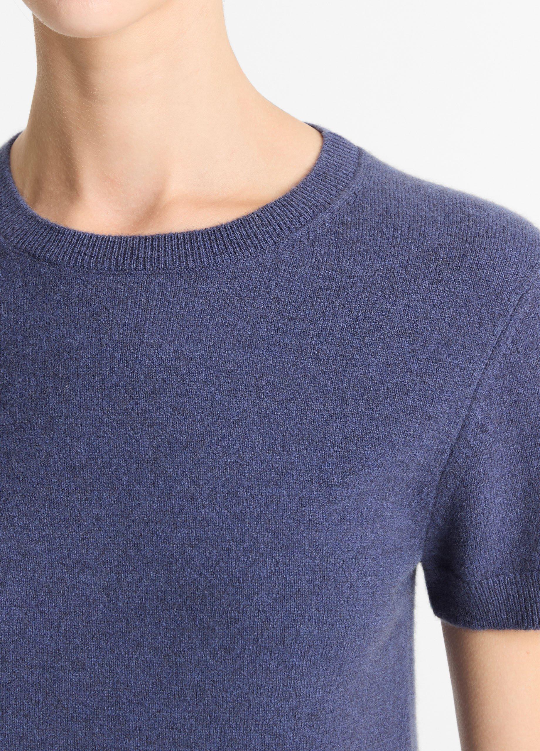 Wool & Cashmere-Blend Short-Sleeve Sweater image number 1