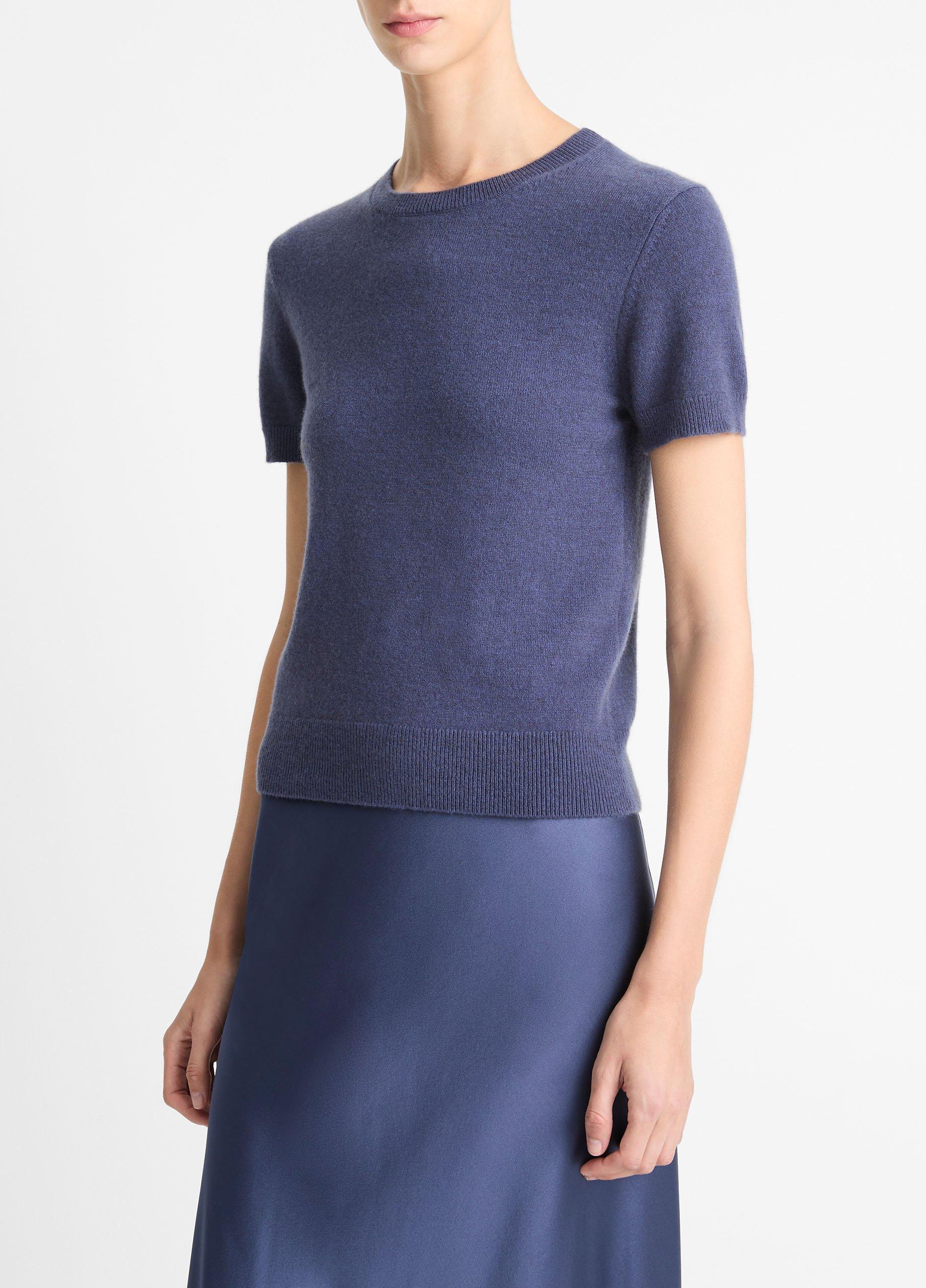Wool & Cashmere-Blend Short-Sleeve Sweater image number 2