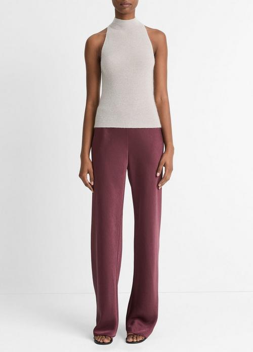 Italian Metallic Alpaca-Blend Mock-Neck Tank