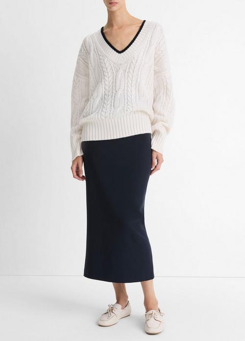 Cable-Knit Wool-Cashmere Oversized Sweater