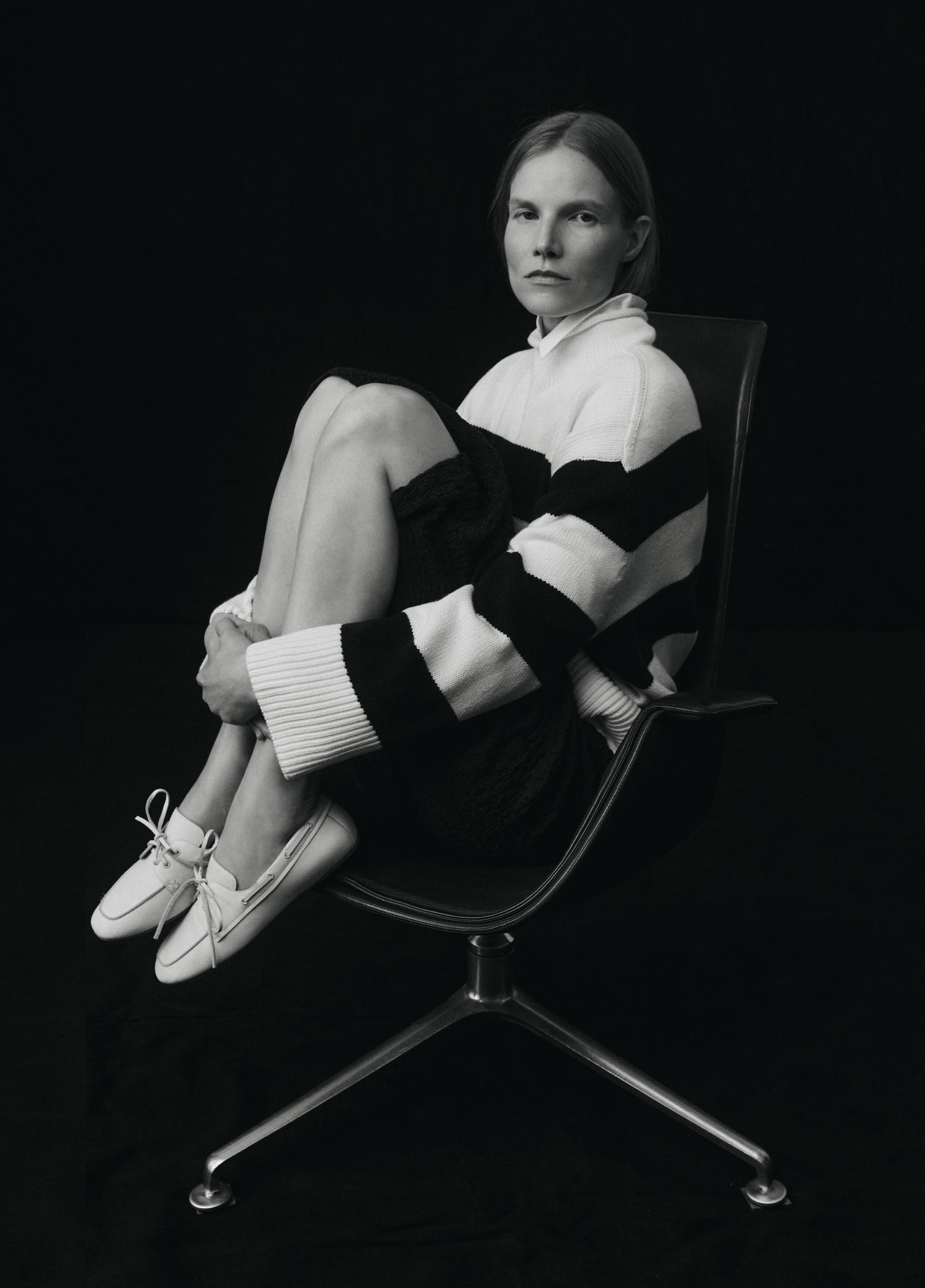 Thumbnail of Striped Wool-Cotton Oversized Roll-Neck Sweater