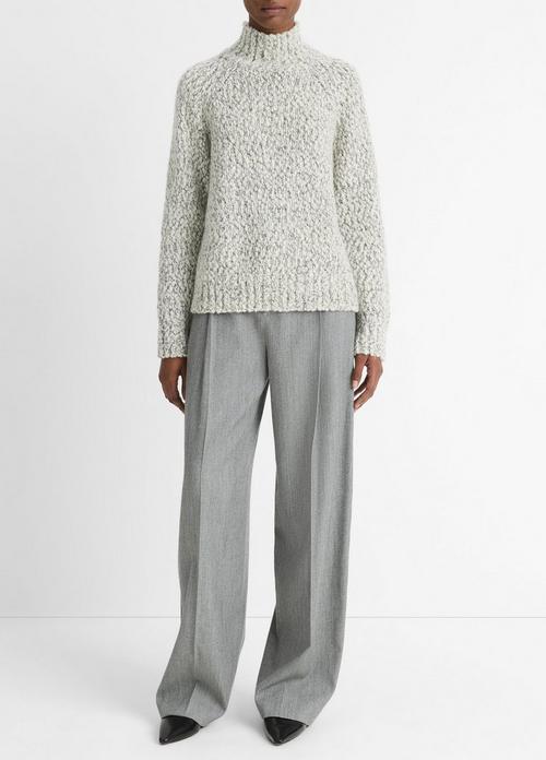 Italian Marled Wool-Blend Turtleneck Sweater