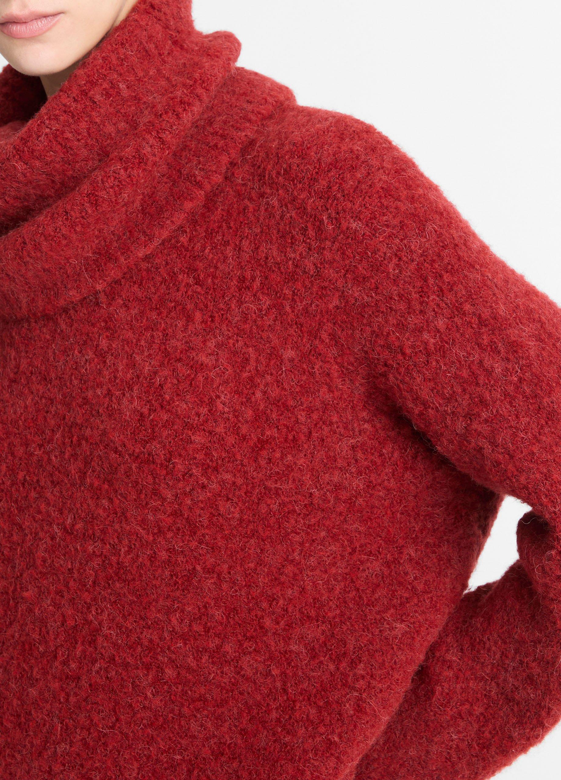 Italian Bouclé Turtleneck Tunic Sweater in Sweaters | Vince