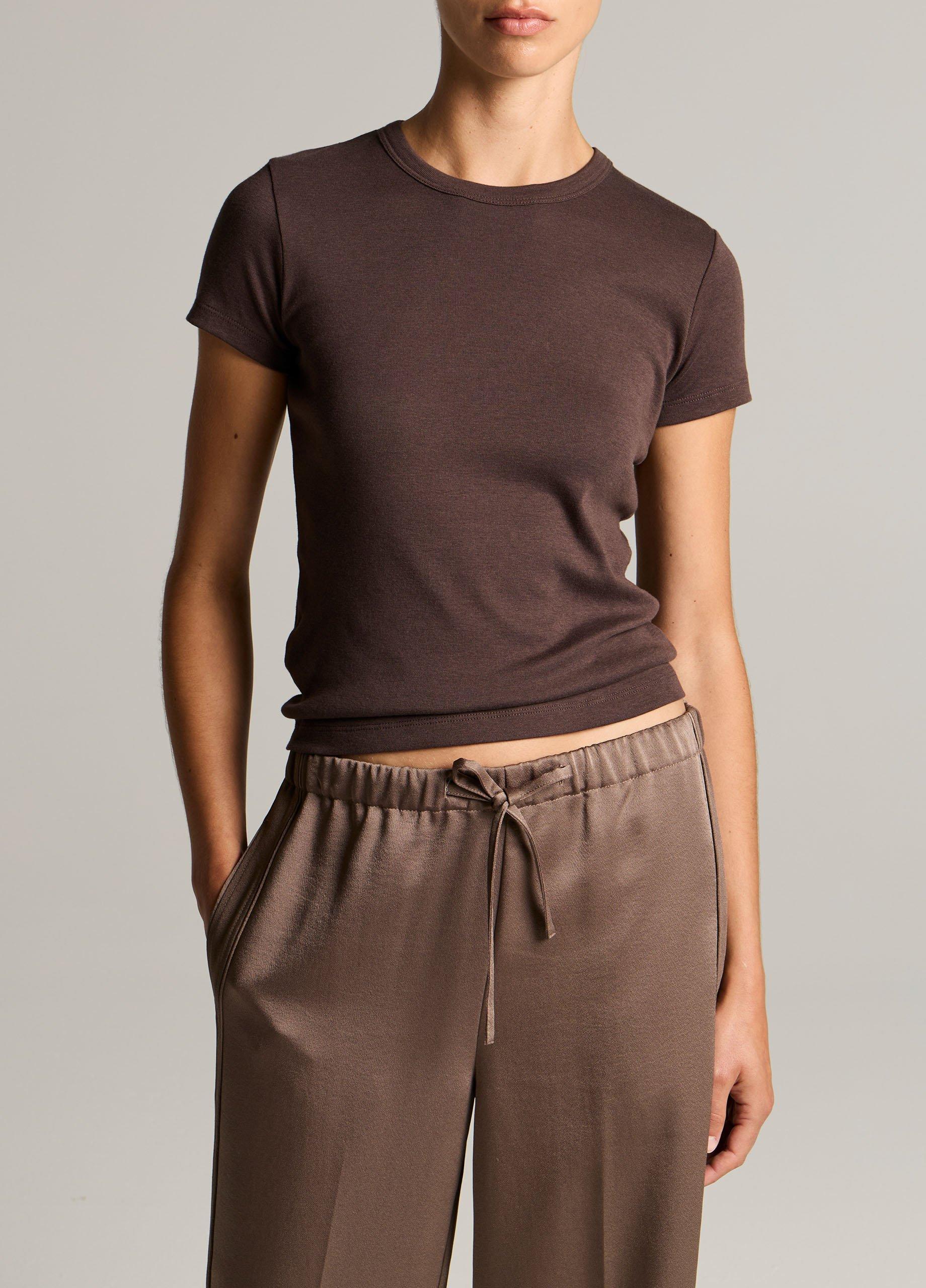Pima Cotton-Blend '90s Shrunken T-Shirt image number 0