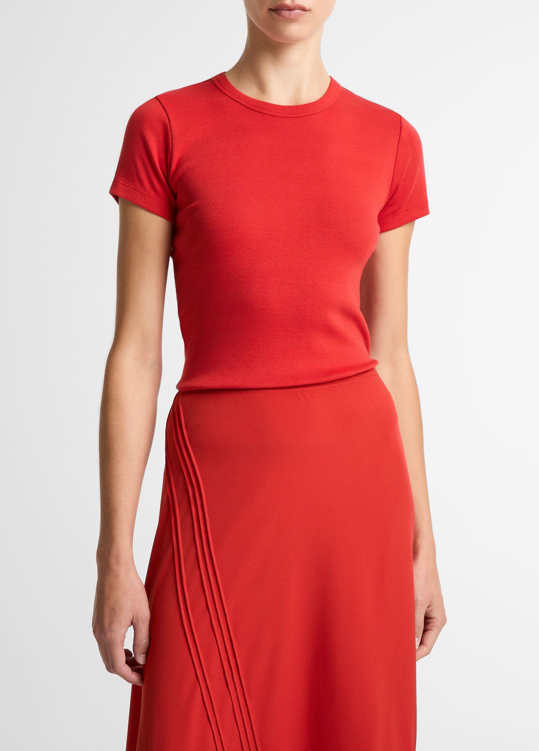 Pima Cotton-Blend '90s Shrunken T-Shirt image number 0