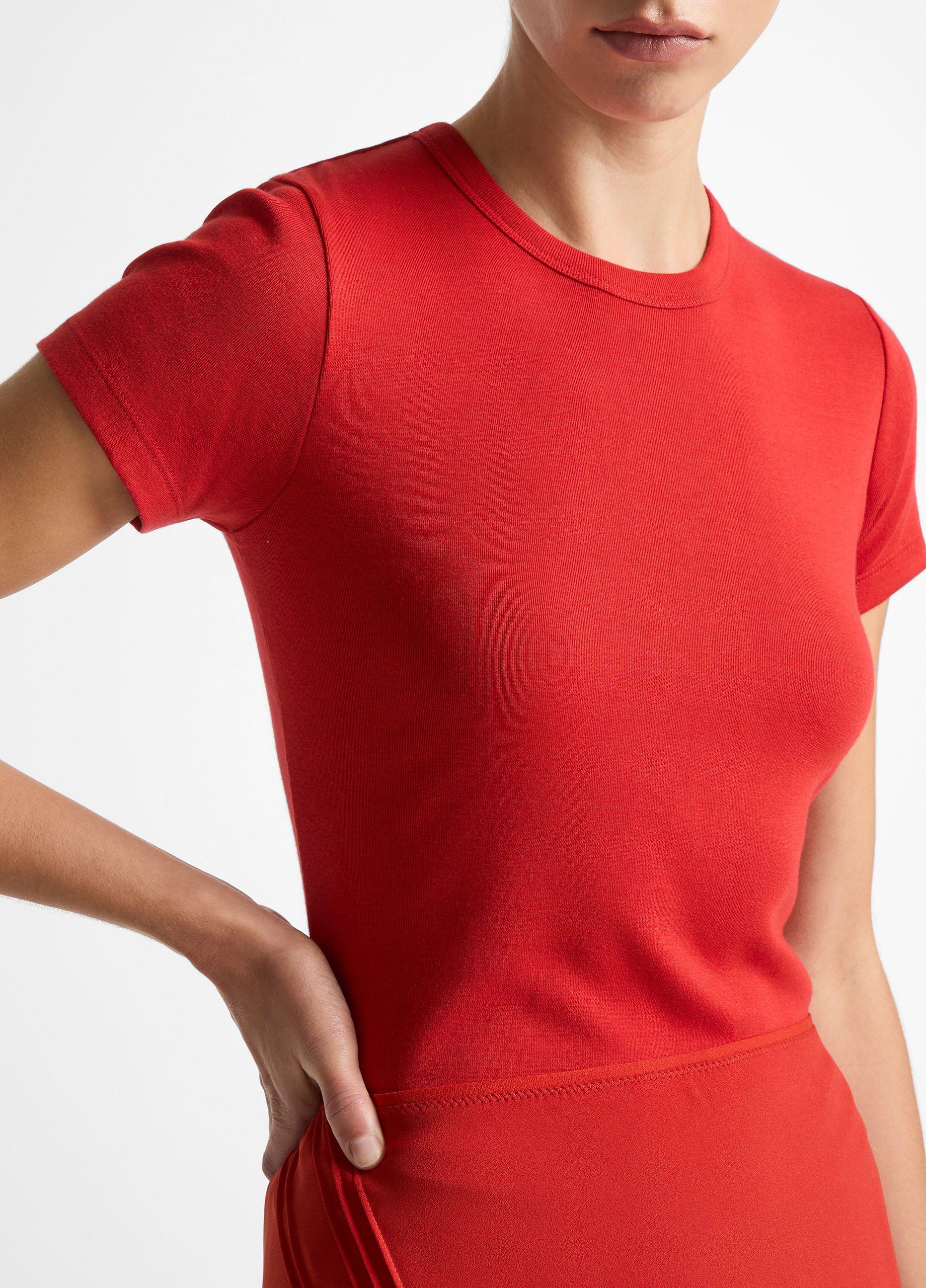 Pima Cotton-Blend '90s Shrunken T-Shirt image number 1