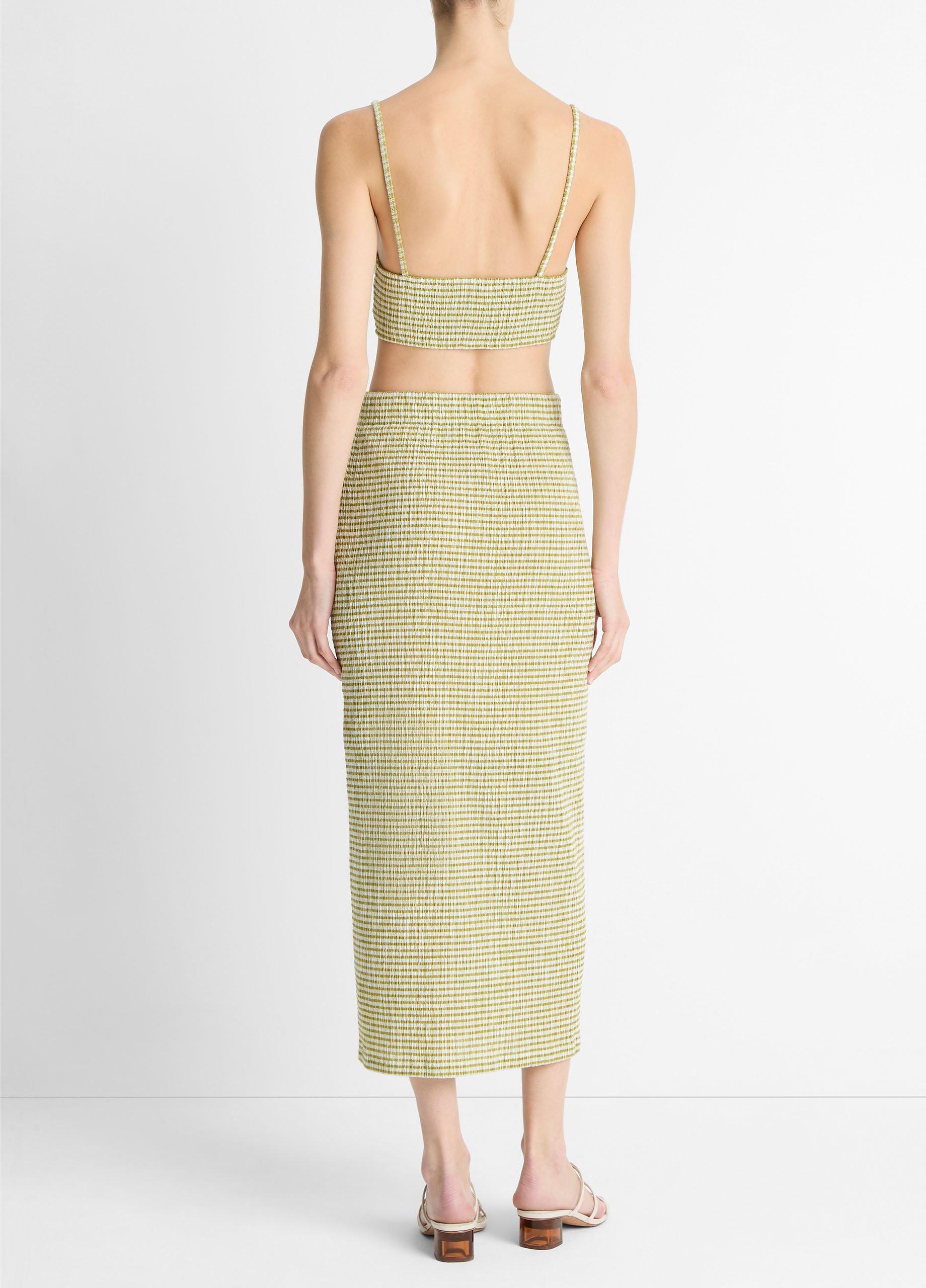 Checked Smocked Midi Skirt image number 2