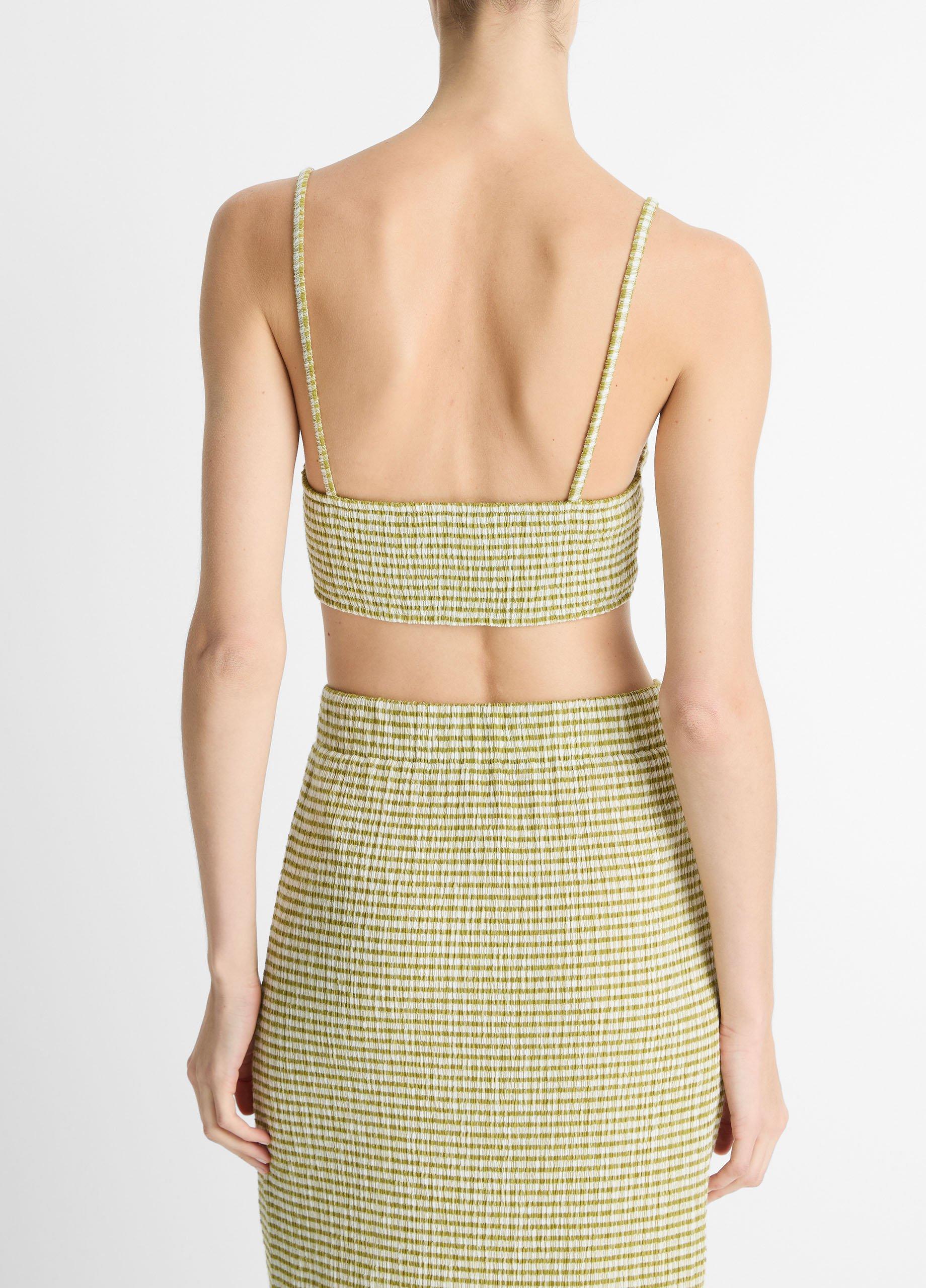 Checked Smocked Shrunken Camisole image number 2