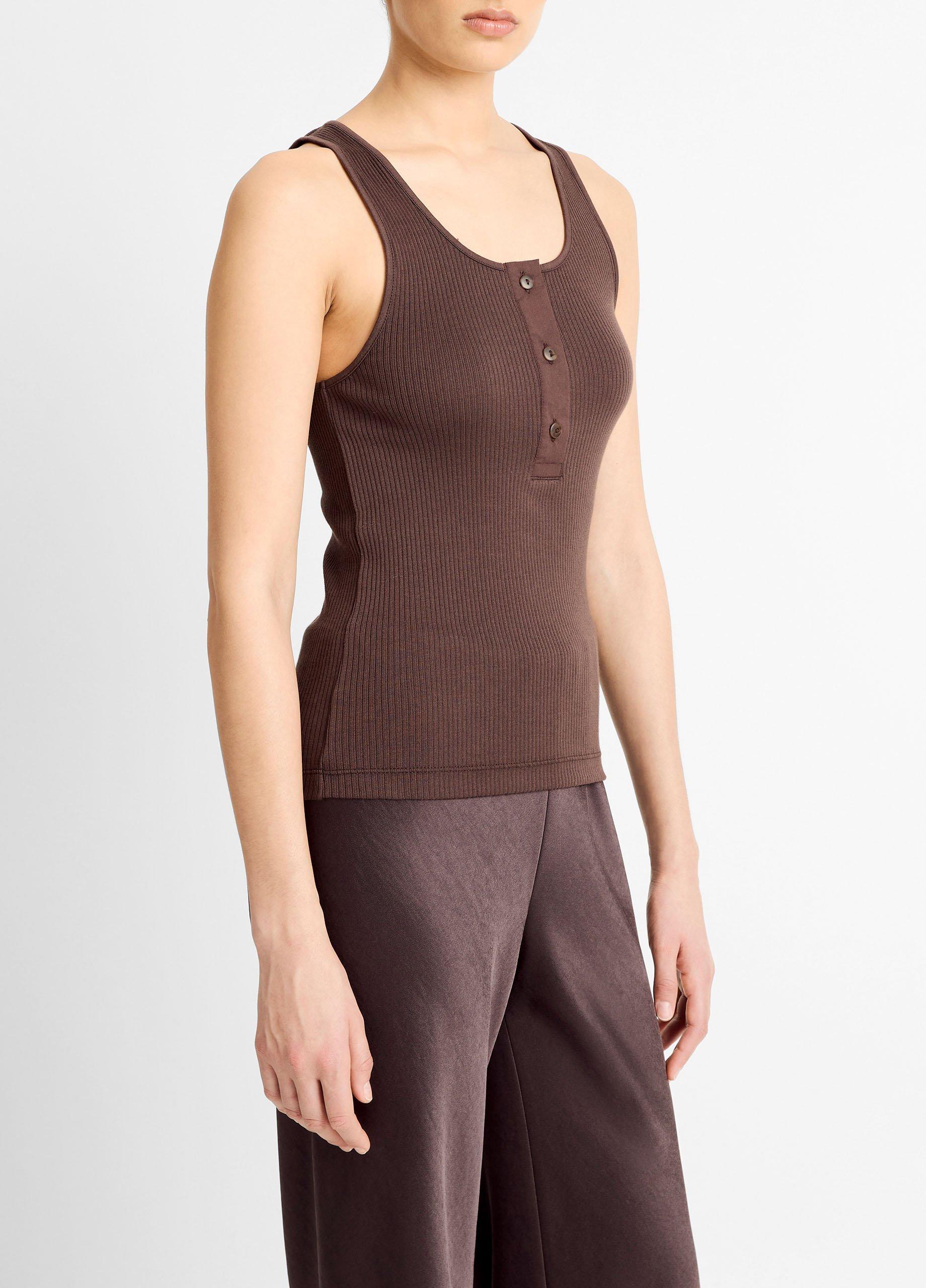 Pima Cotton Henley Tank image number 1