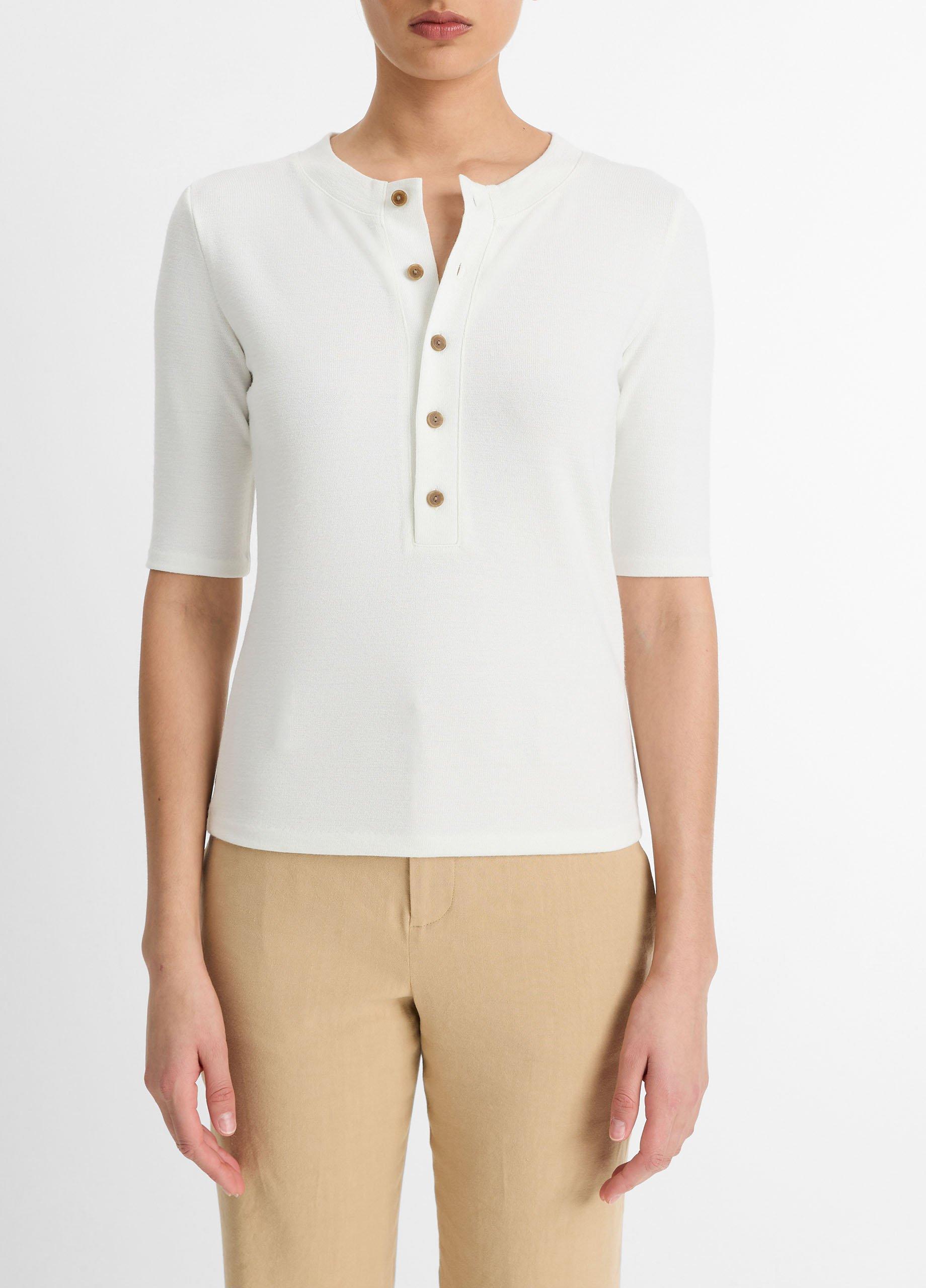 Jersey Elbow-Sleeve Henley image number 0