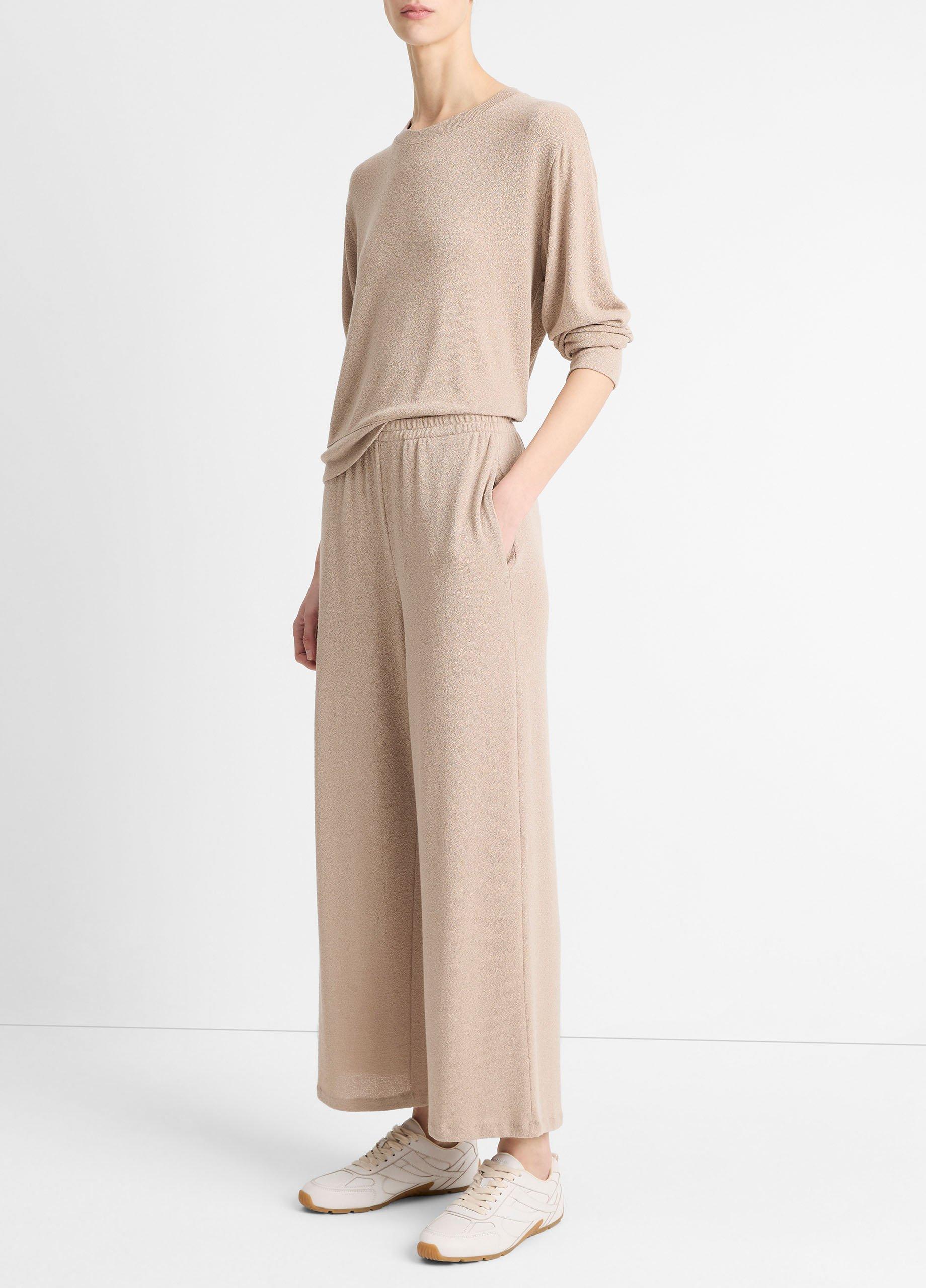 【SCENERITY】Knit wide pants Serenity Wide Leg Pant - Black | MPG Sport