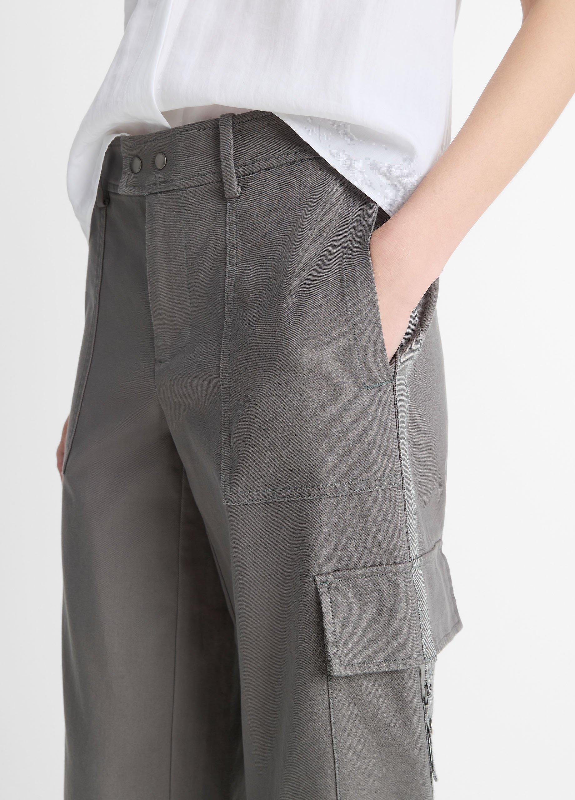 【BRICK】CUT OFF HALF PANTS Cotton Low-Rise Utility Pant in Pants & Shorts | Vince
