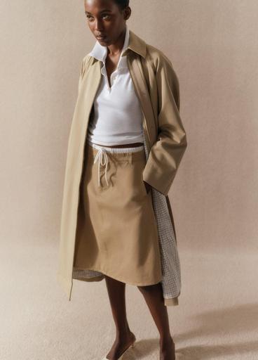 Double-Waistband Cotton Skirt in Skirts | Vince Double-Waistband Cotton Skirt in Skirts | Vince