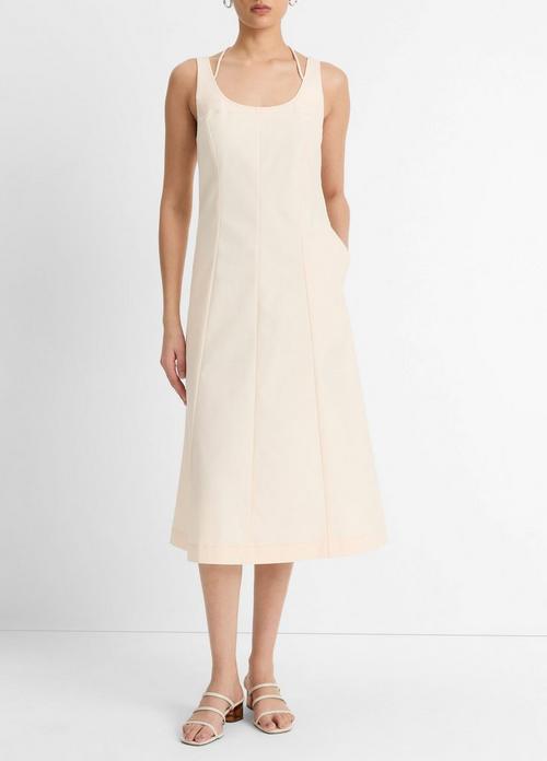 Seamed Cotton Tank Dress