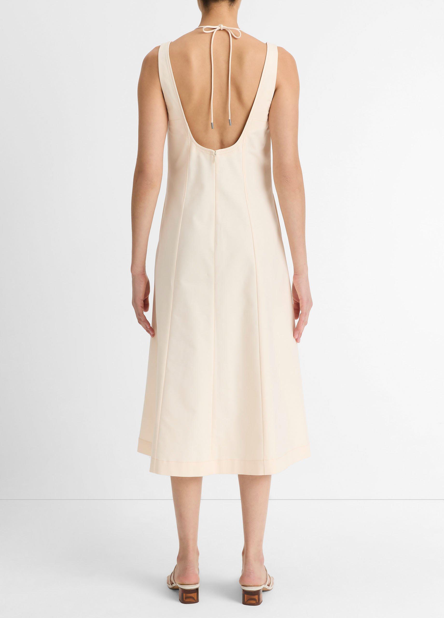 Seamed Cotton Tank Dress image number 2