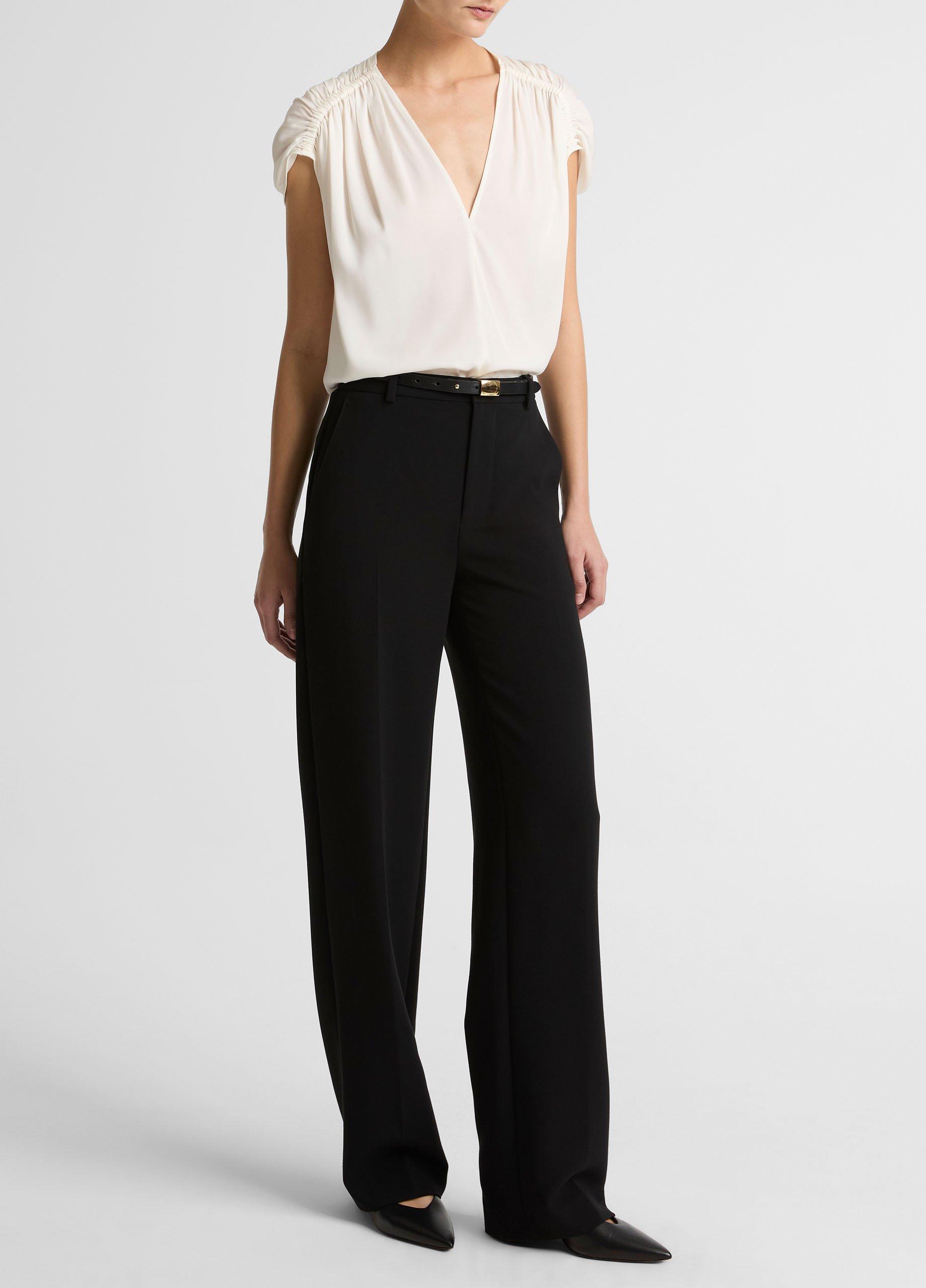 Crepe High-Rise Straight-Leg Trouser image number 1