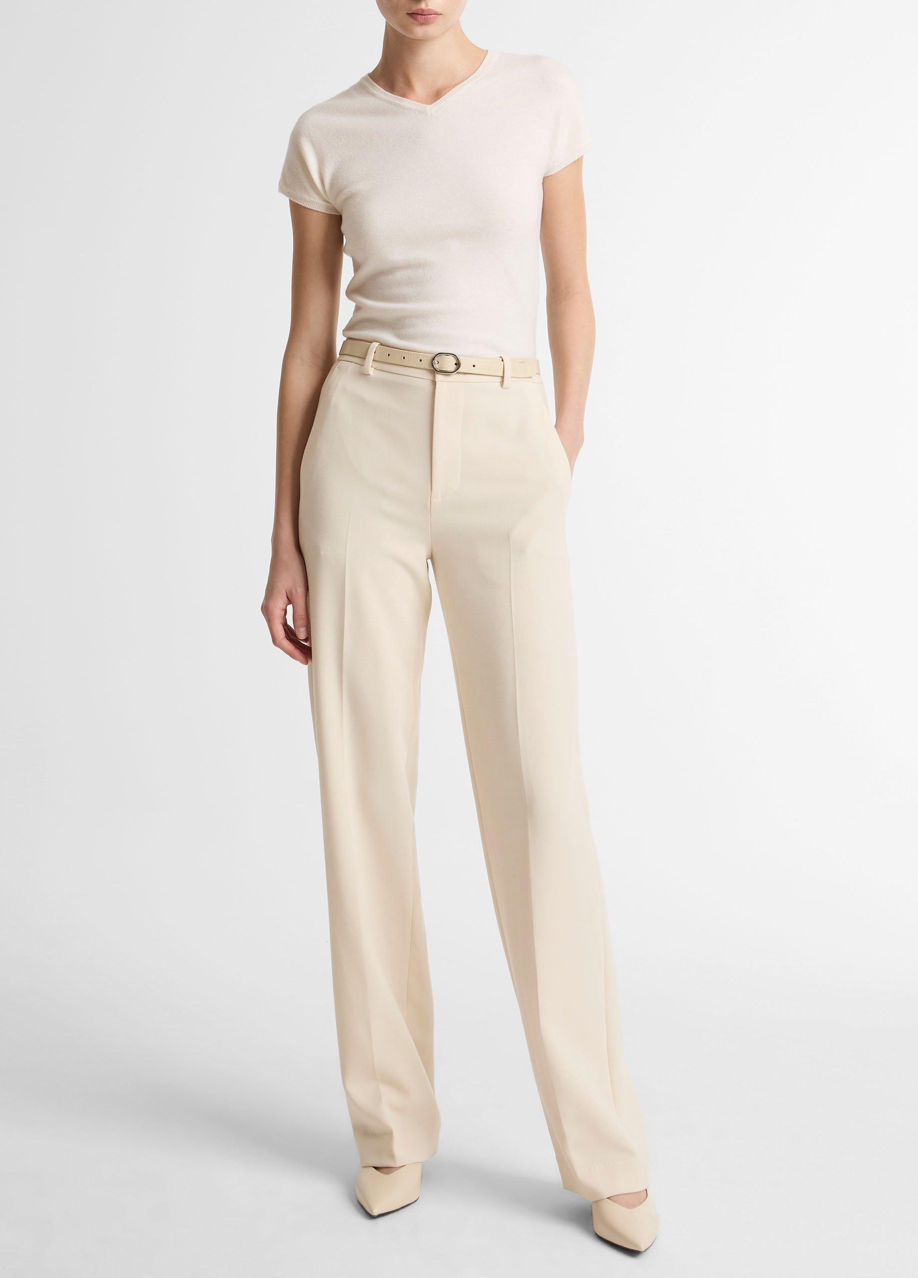 Crepe High-Rise Straight-Leg Trouser image number 0