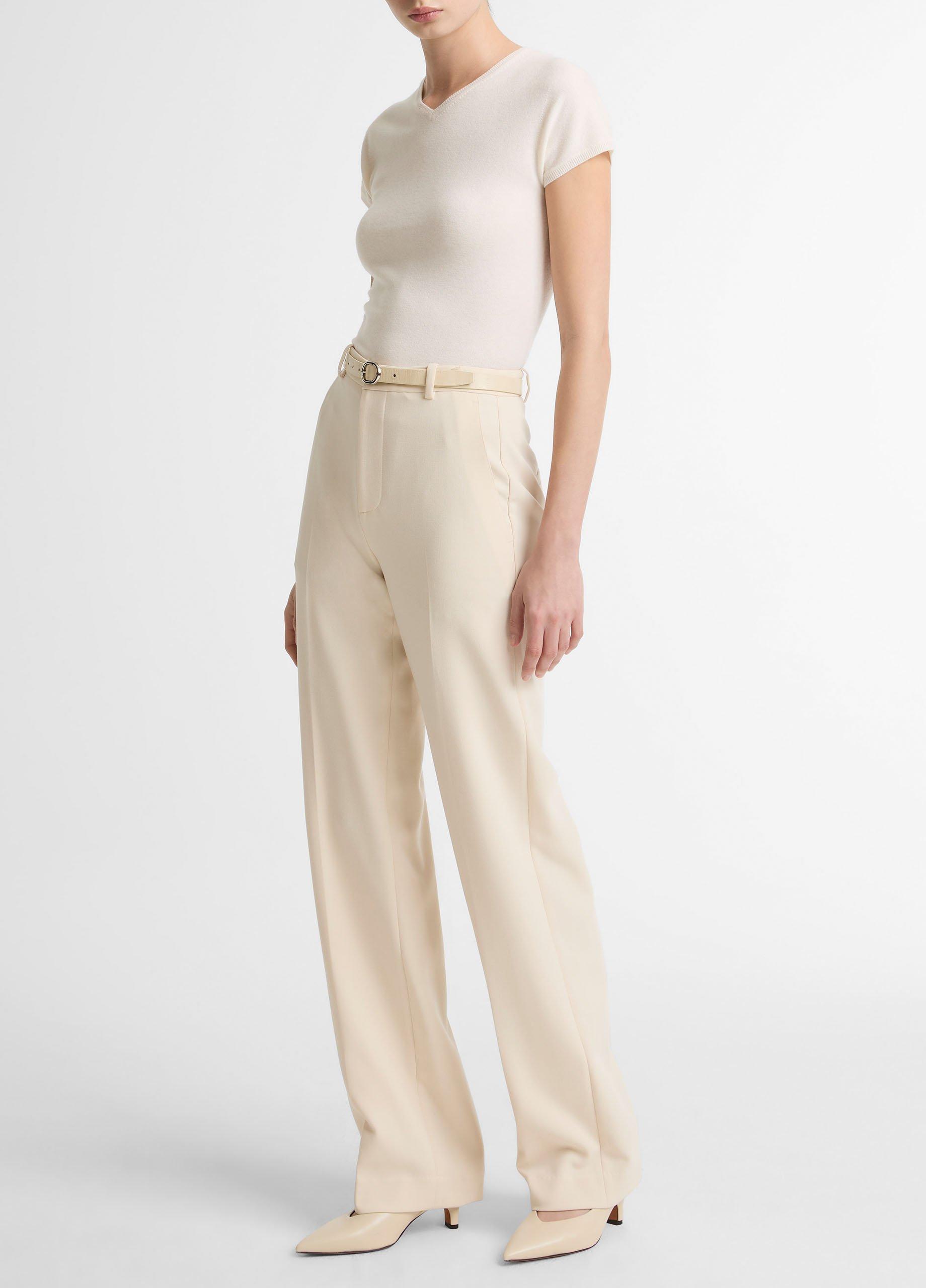 Crepe High-Rise Straight-Leg Trouser image number 1
