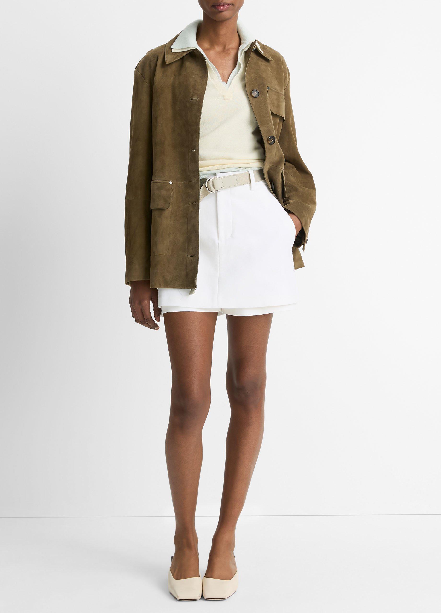 ジャケット ERA : 24FW / SUEDE EFFECT OVERSIZED JACKET (2COLORS) Suede Oversized Jacket in Jackets & Outerwear | Vince