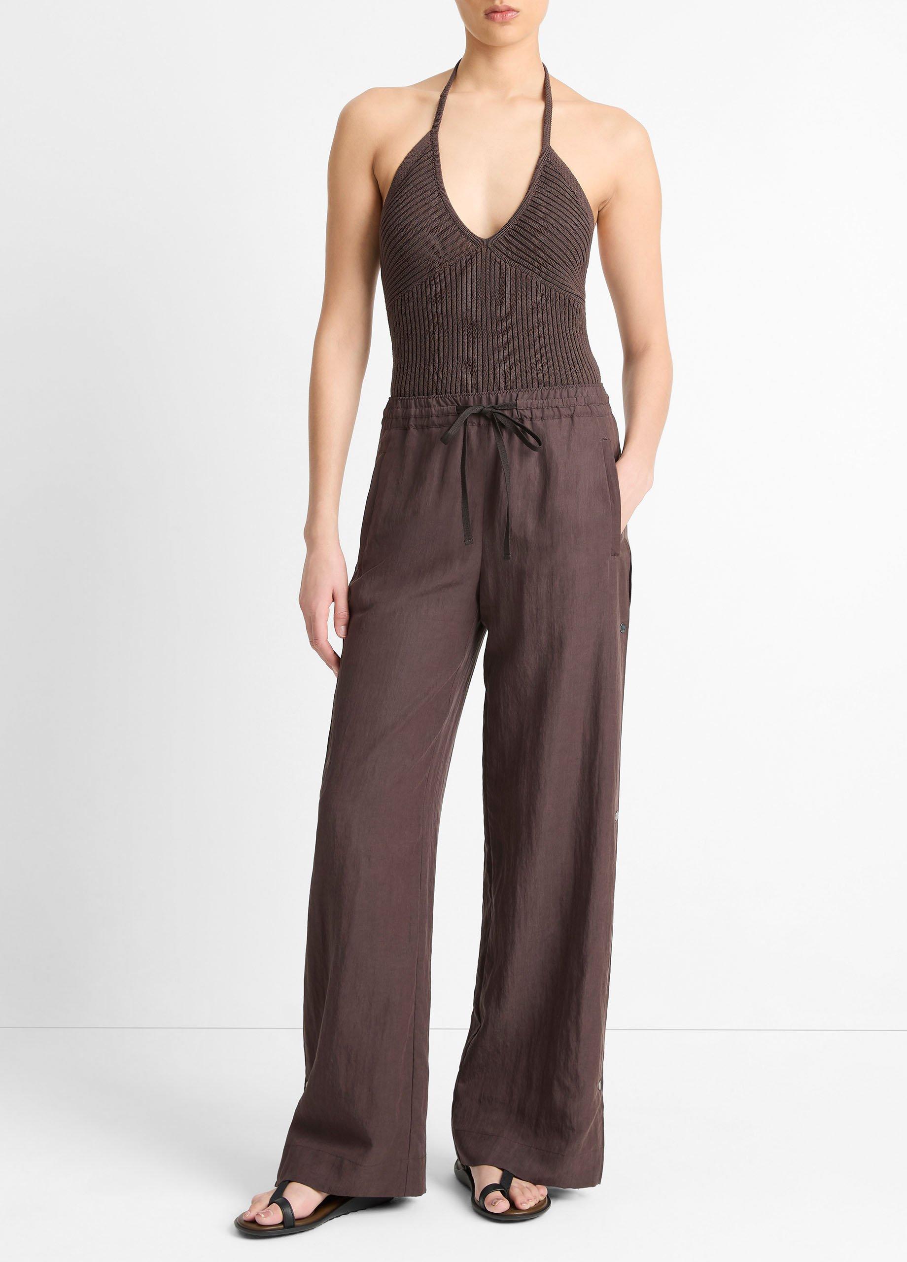 Side-Snap Pull-On Pant in Wide Leg | Vince