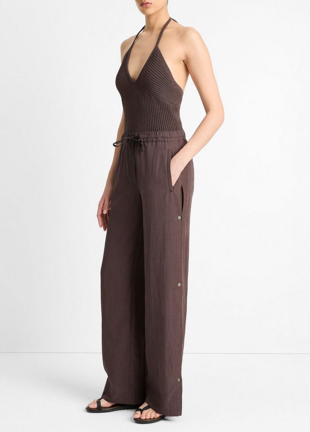 Side-Snap Pull-On Pant in Wide Leg | Vince Side-Snap Pull-On Pant in Wide Leg | Vince