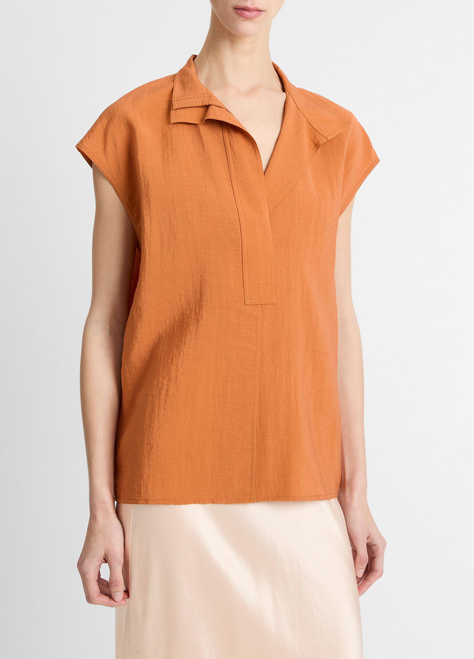 Voile Cap-Sleeve Blouse image number 1