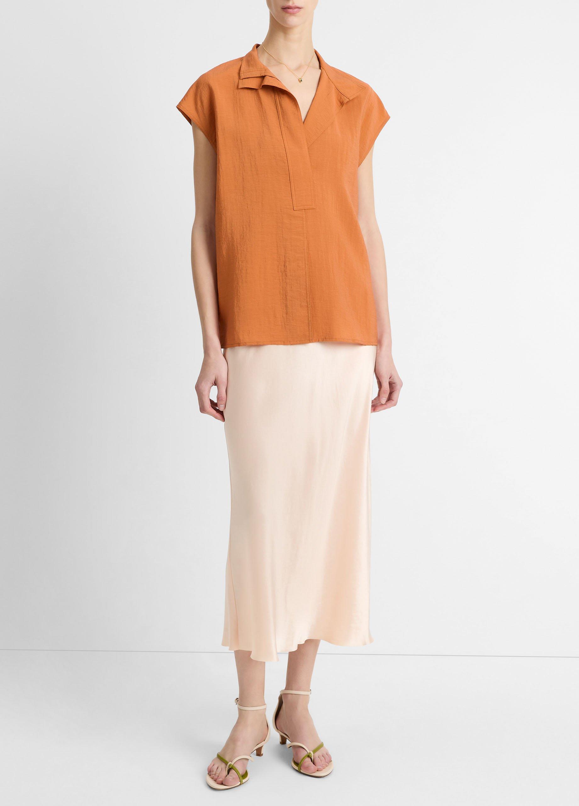Voile Cap-Sleeve Blouse image number 3