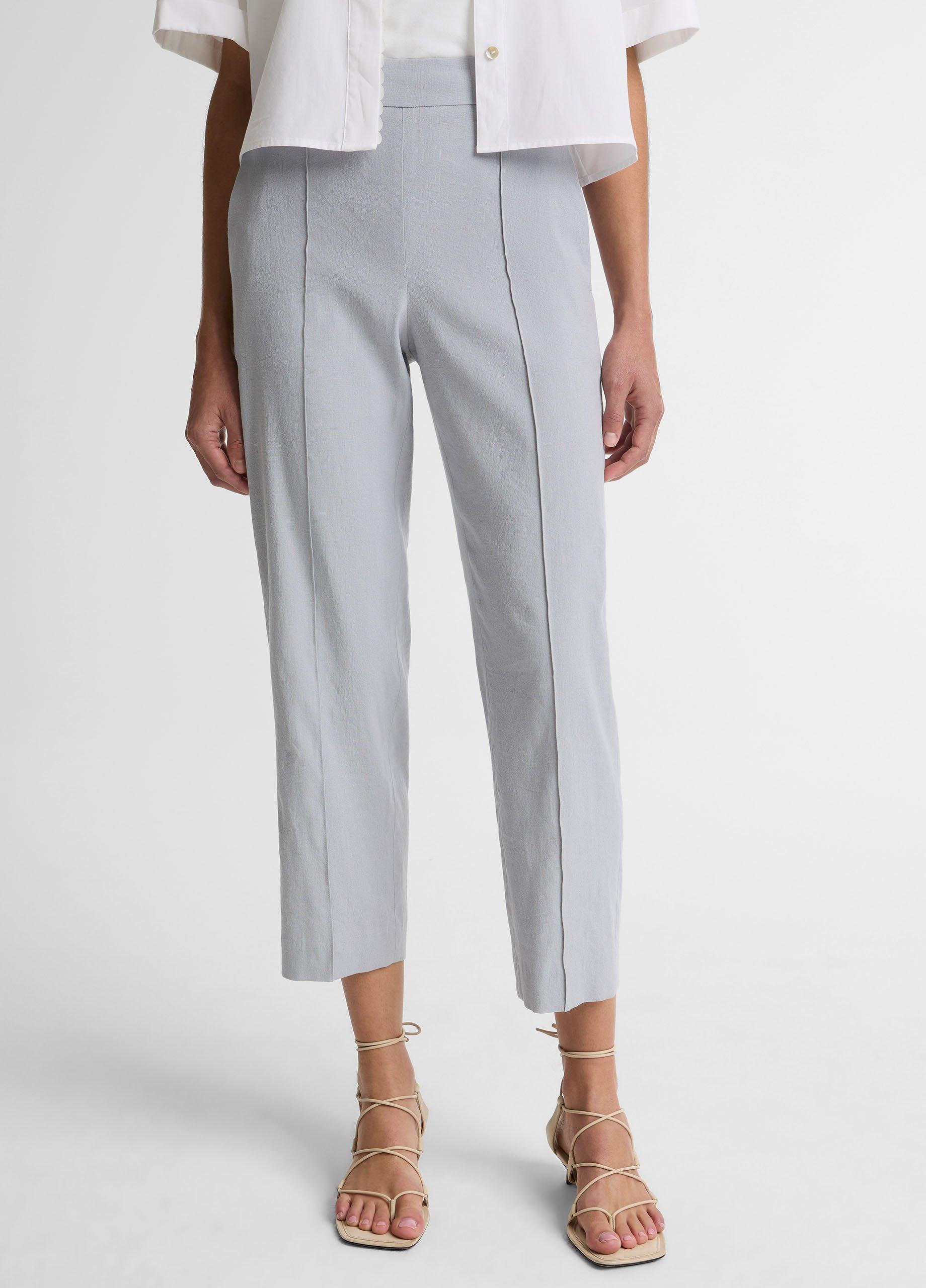 Grace Mid-Rise Linen-Blend Pull-On Pant image number 3