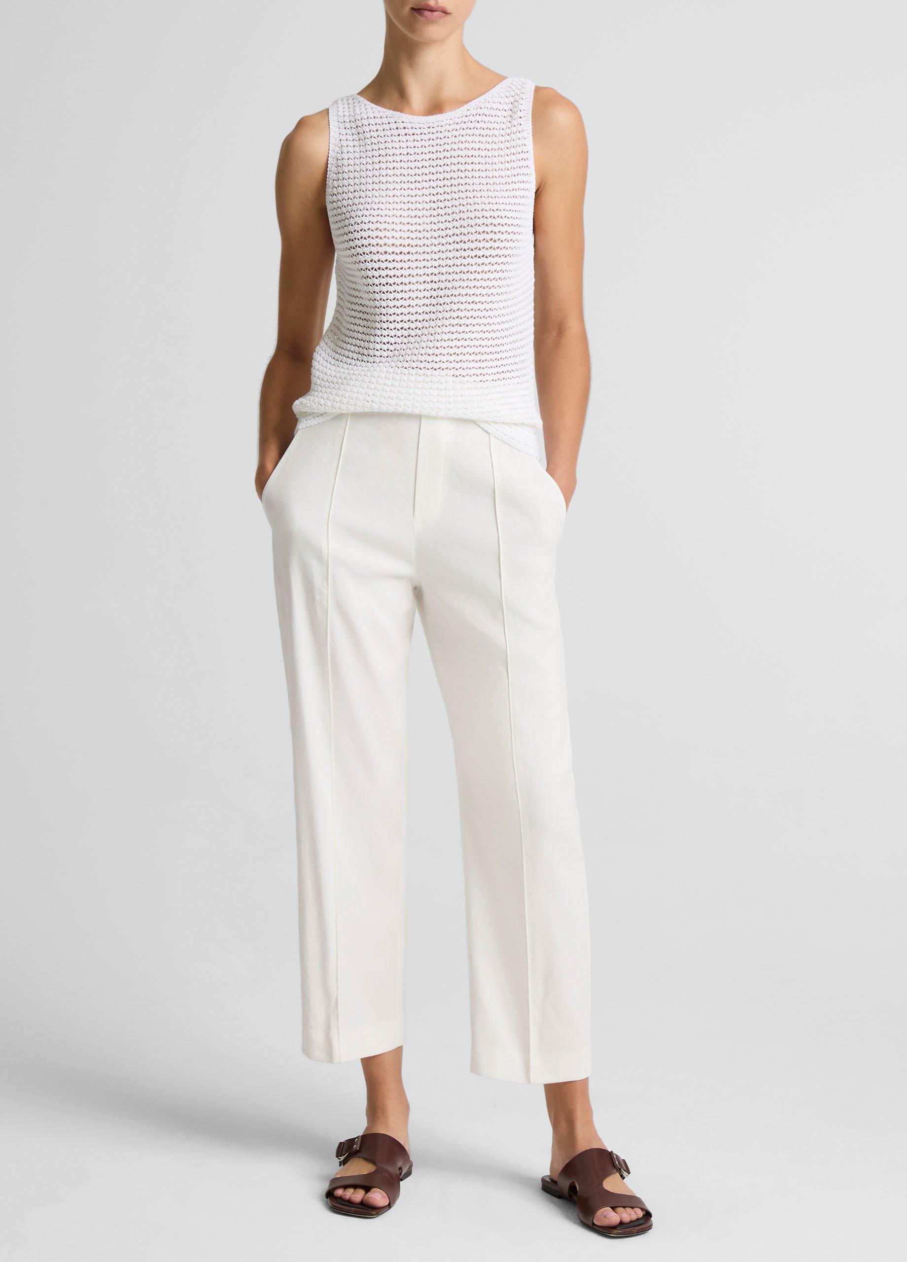 Grace Mid-Rise Linen-Blend Pull-On Pant image number 0