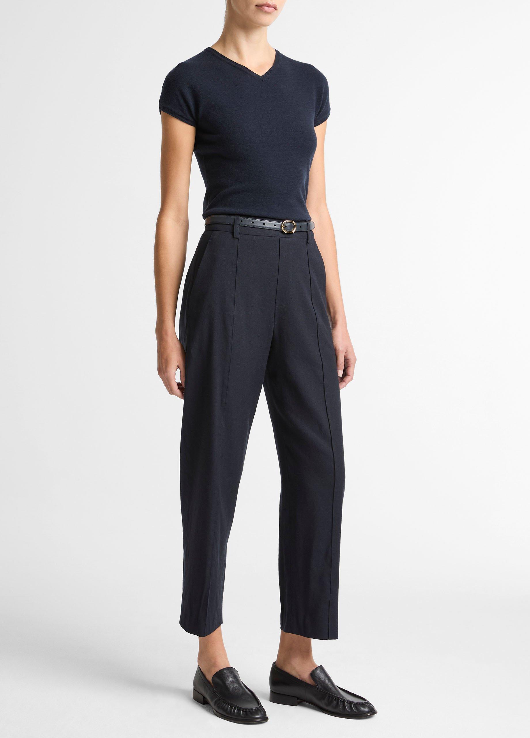 Grace Mid-Rise Linen-Blend Pull-On Pant image number 1