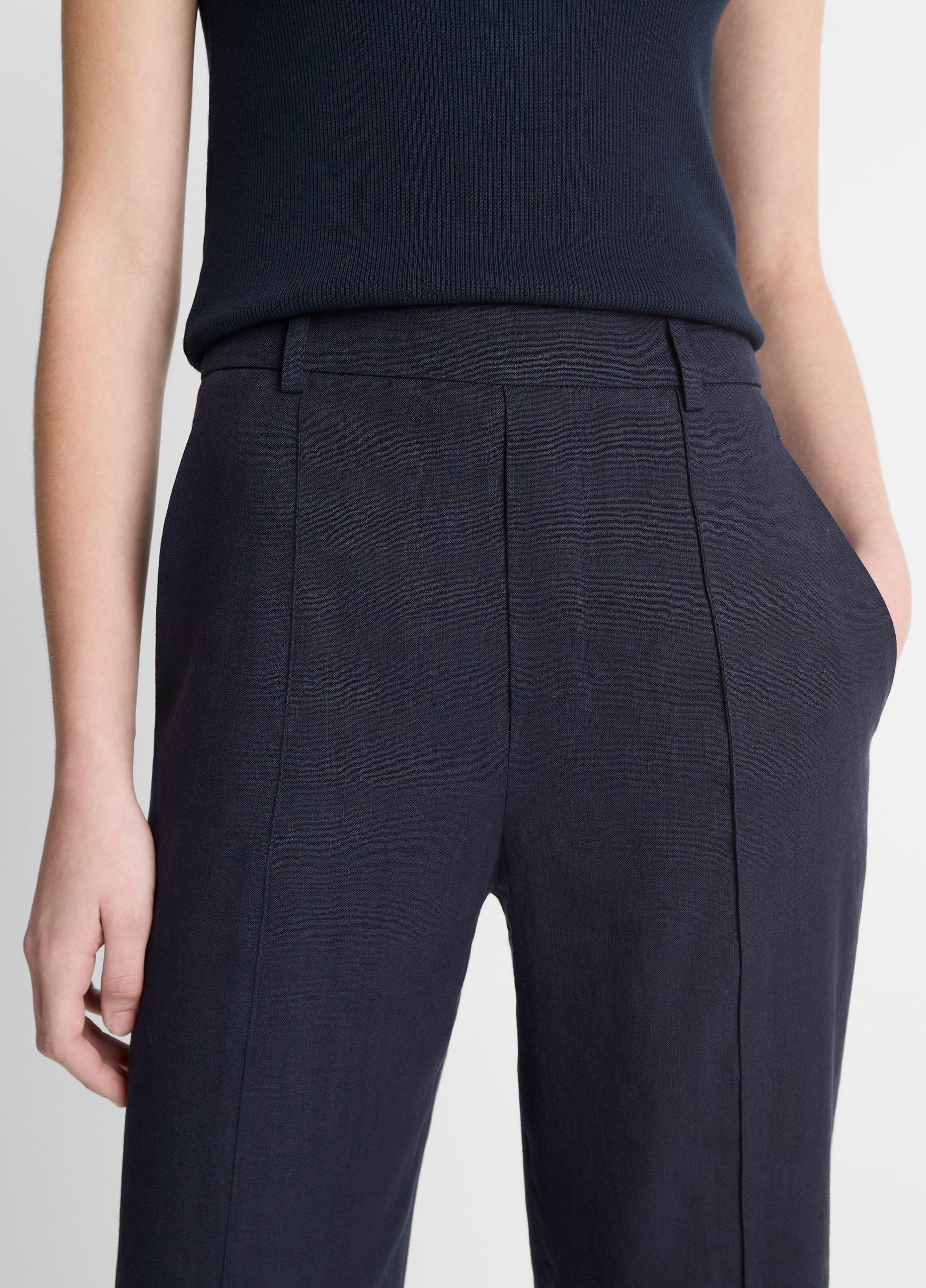 Linen-Blend Tapered Pull-On Pant image number 3