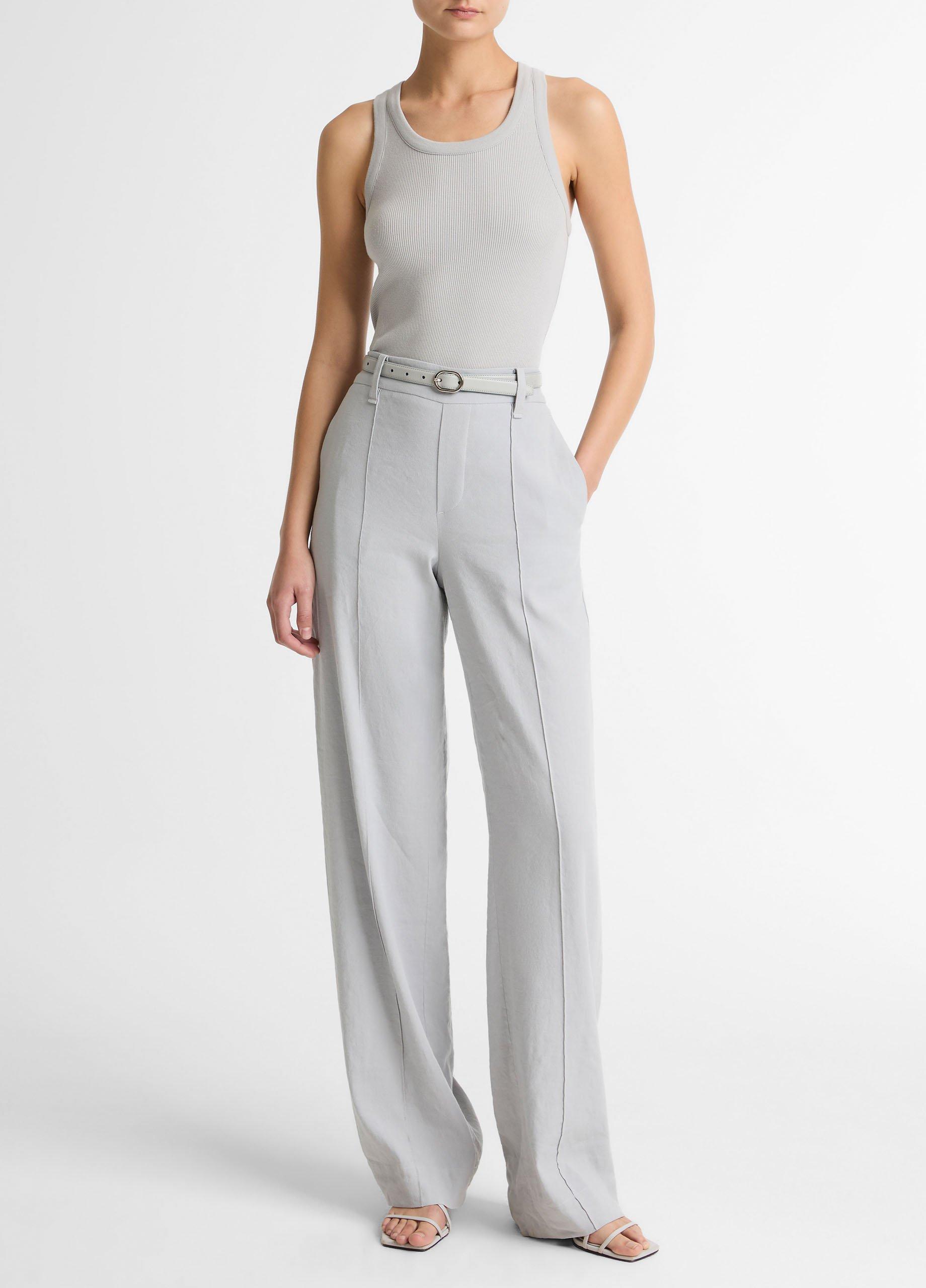 Joan High-Rise Linen-Blend Pull-On Pant image number 0