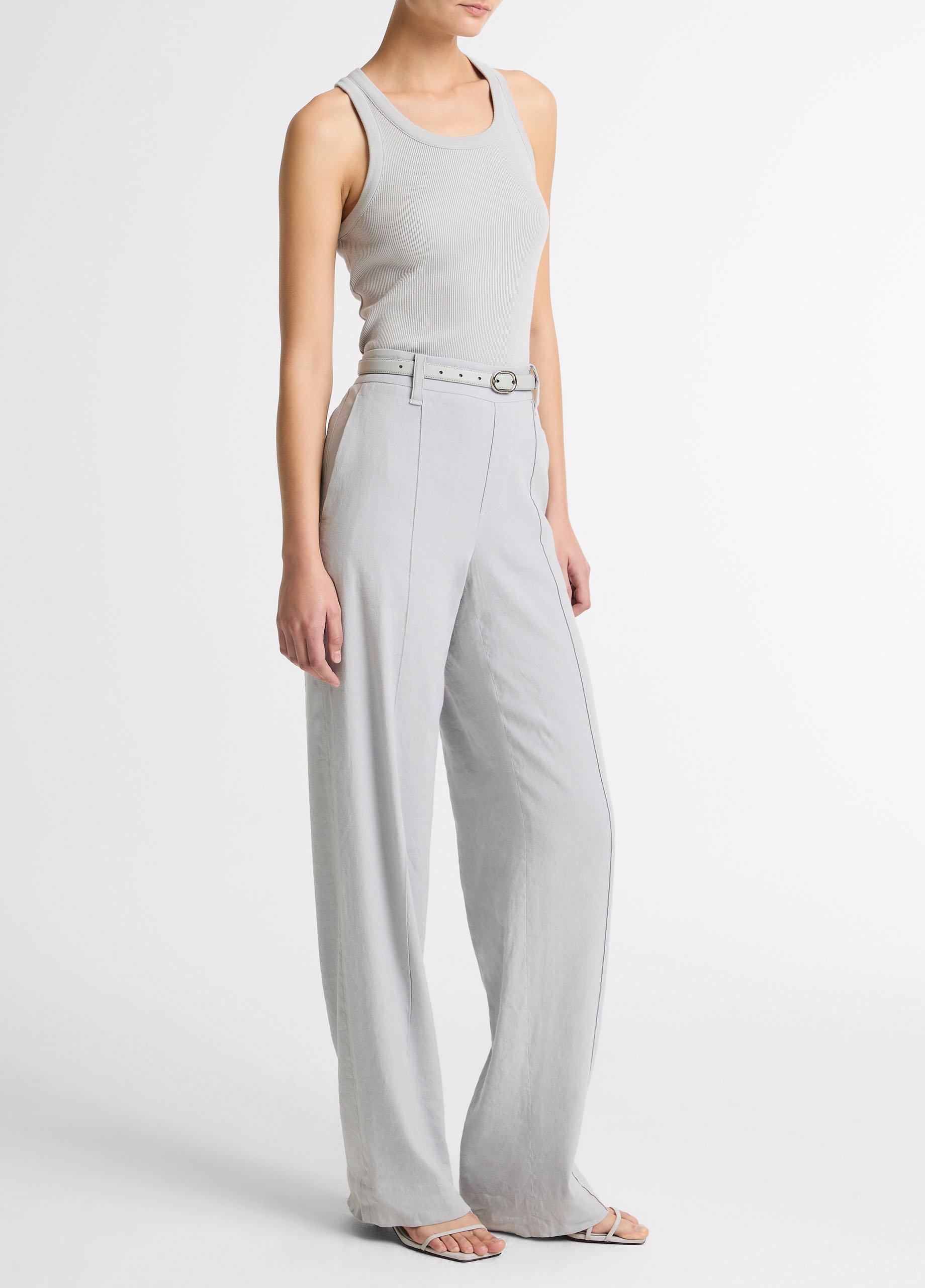 Joan High-Rise Linen-Blend Pull-On Pant image number 1
