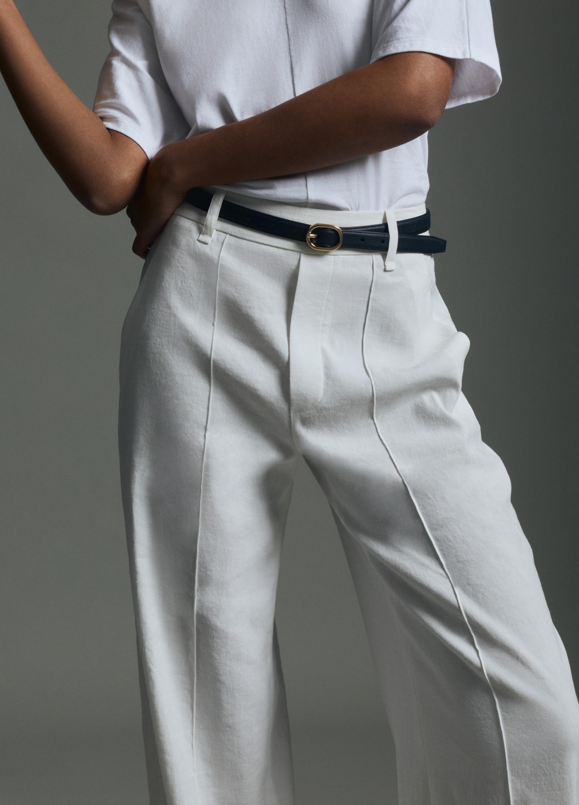 Joan High-Rise Linen-Blend Pull-On Pant image number 5